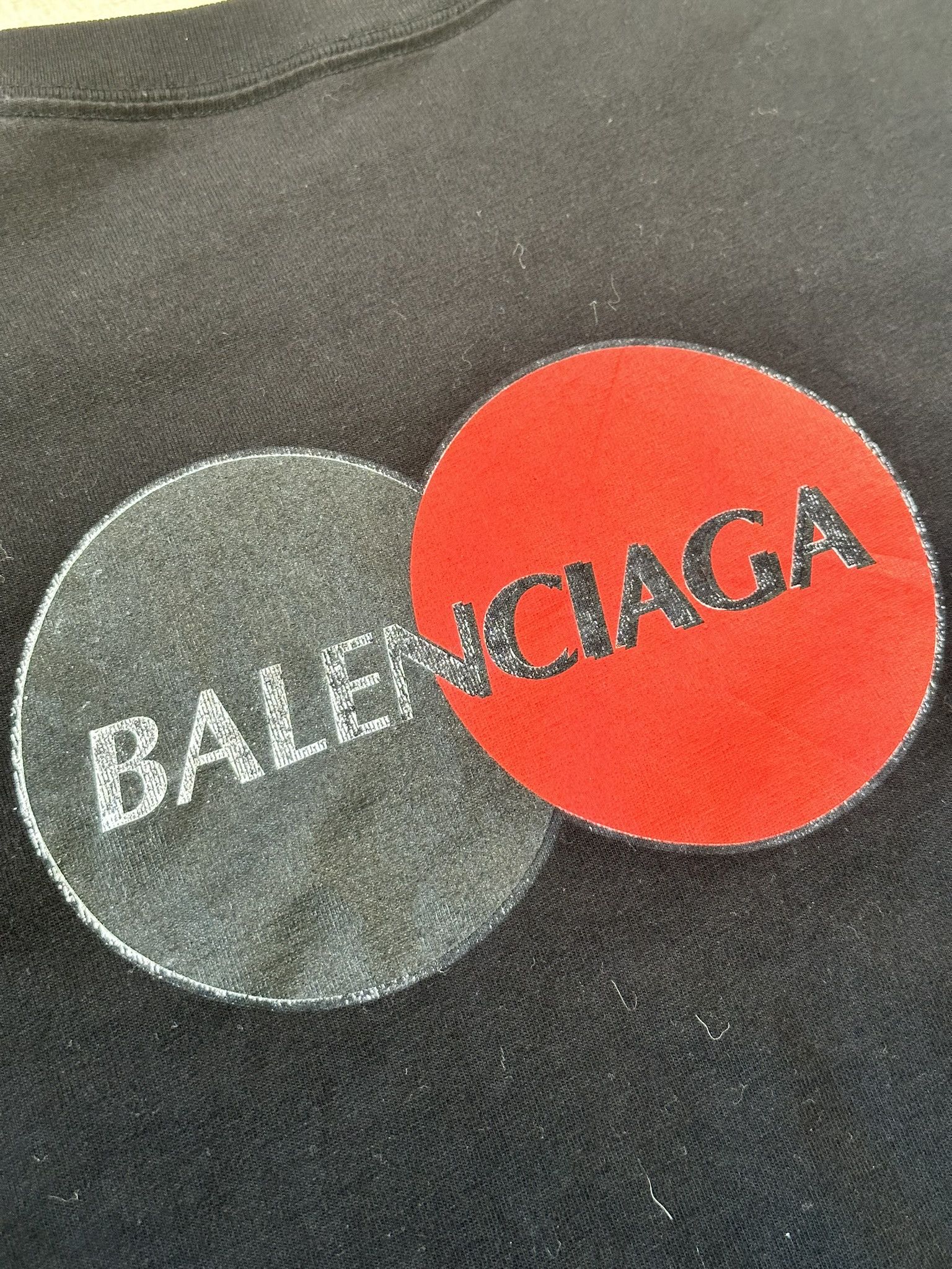 Balenciaga Balenciaga T-Shirt Mastercard Back Logo Print Black Size M / US 6-8 / IT 42-44 - 11 Thumbnail