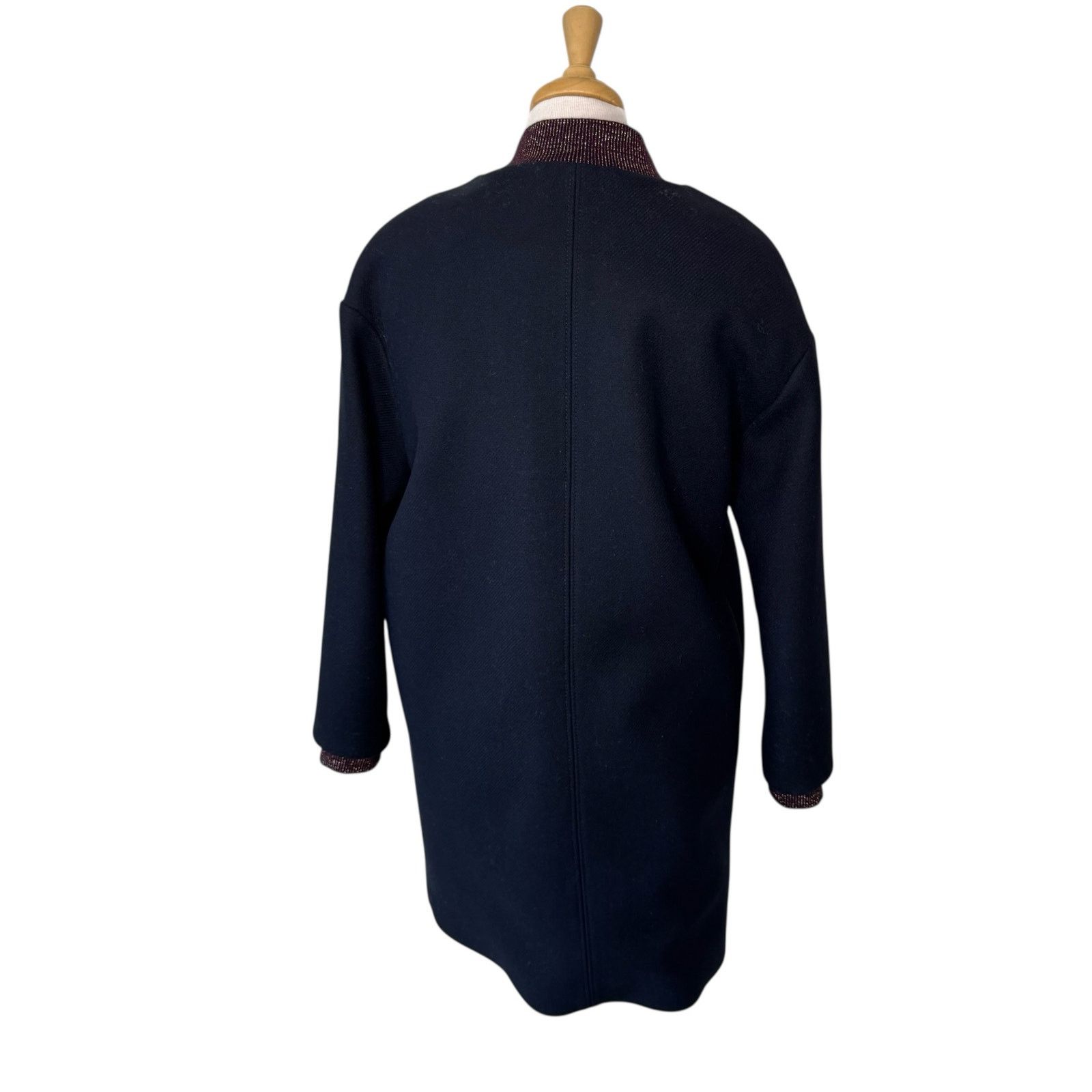 Other Des Petits Hauts MAURICETTE Stadium Coat Wool Marine Navy Size S / US 4 / IT 40 - 5 Thumbnail