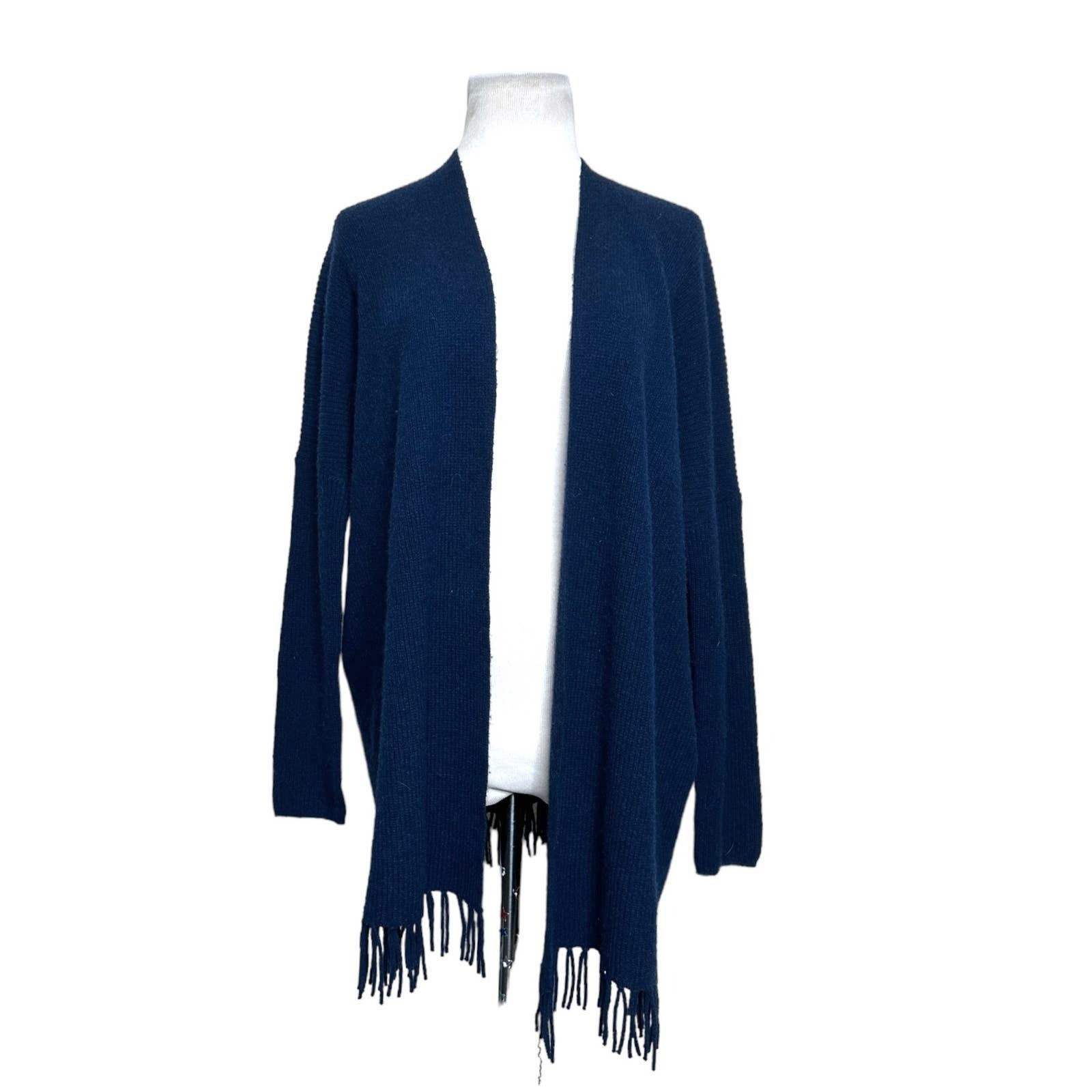 Joie Joie blue cashmere long sleeves fringe hem cardigan size XXS Size XXS / US 00 / IT 34 - 1 Thumbnail