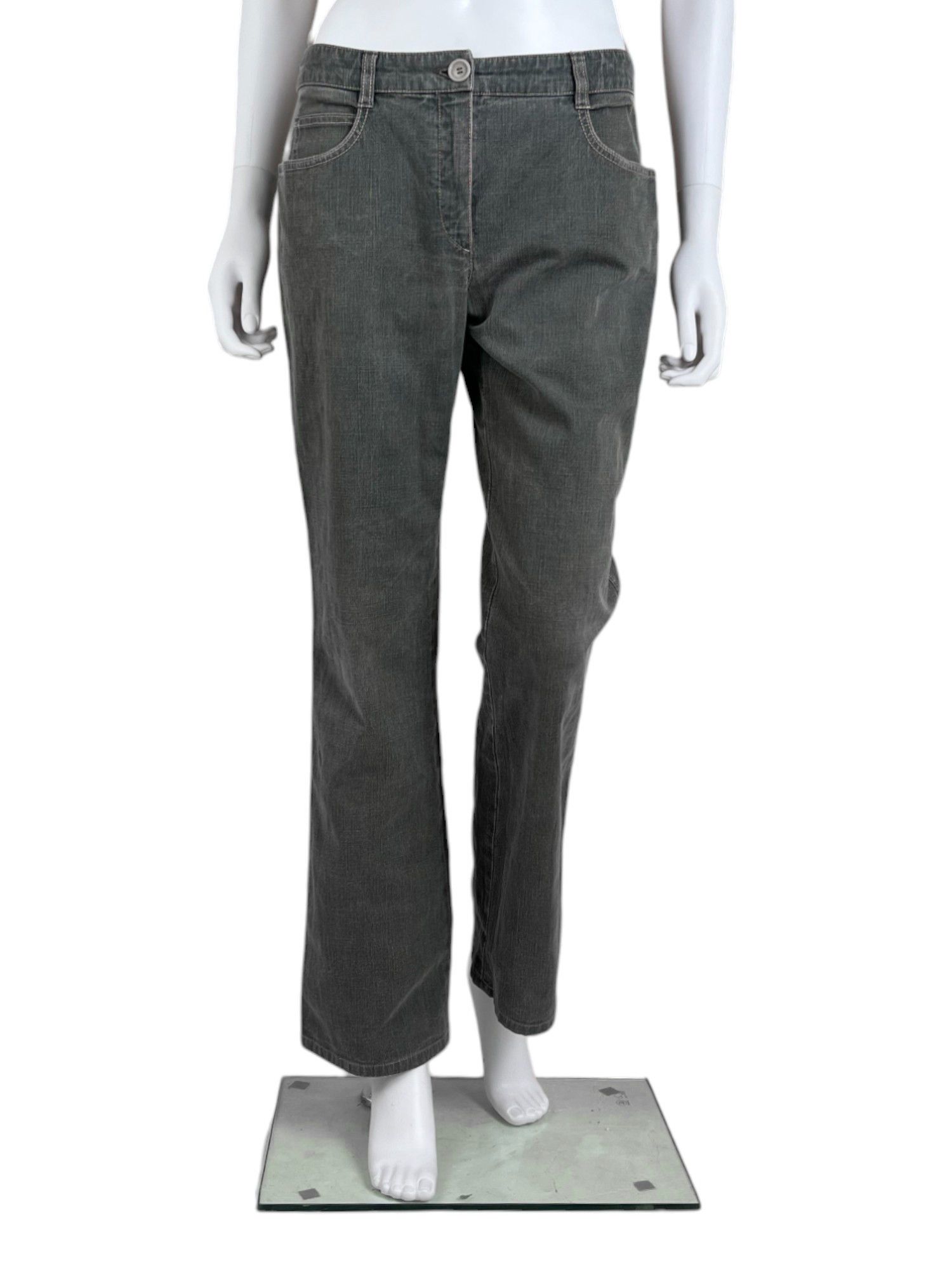 Chanel by Karl Lagerfield S/S 2003 Grey Bootcut Jeans Size 27" / US 4 / IT 40 - 1 Thumbnail