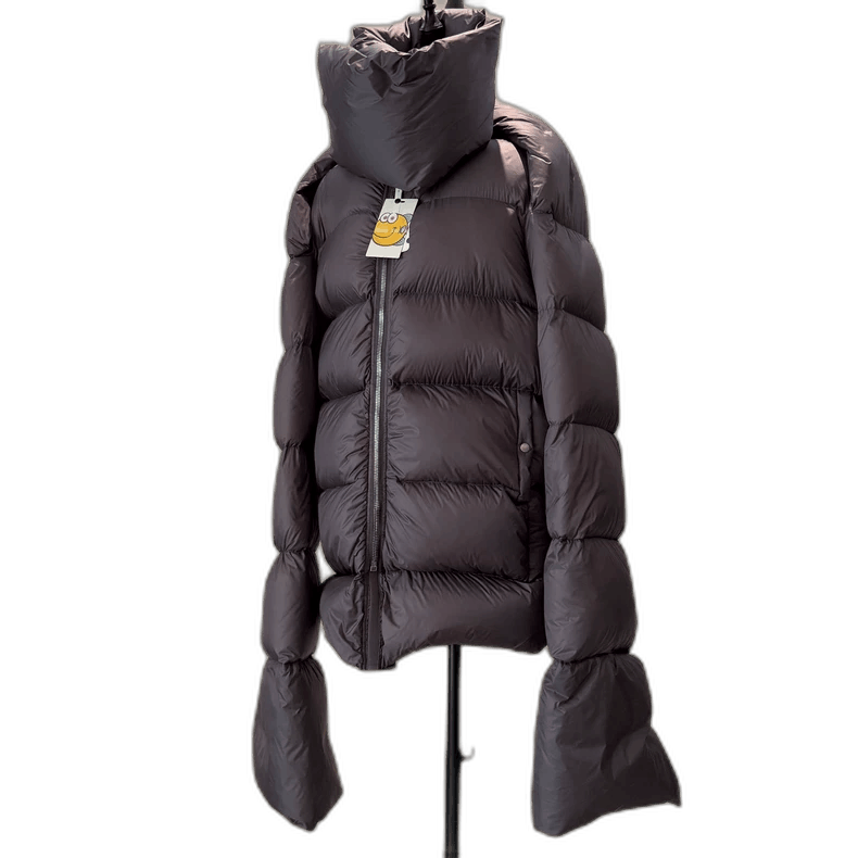 Rick Owens rickowens purple long down jacket Size US S / EU 44-46 / 1 - 1 Thumbnail
