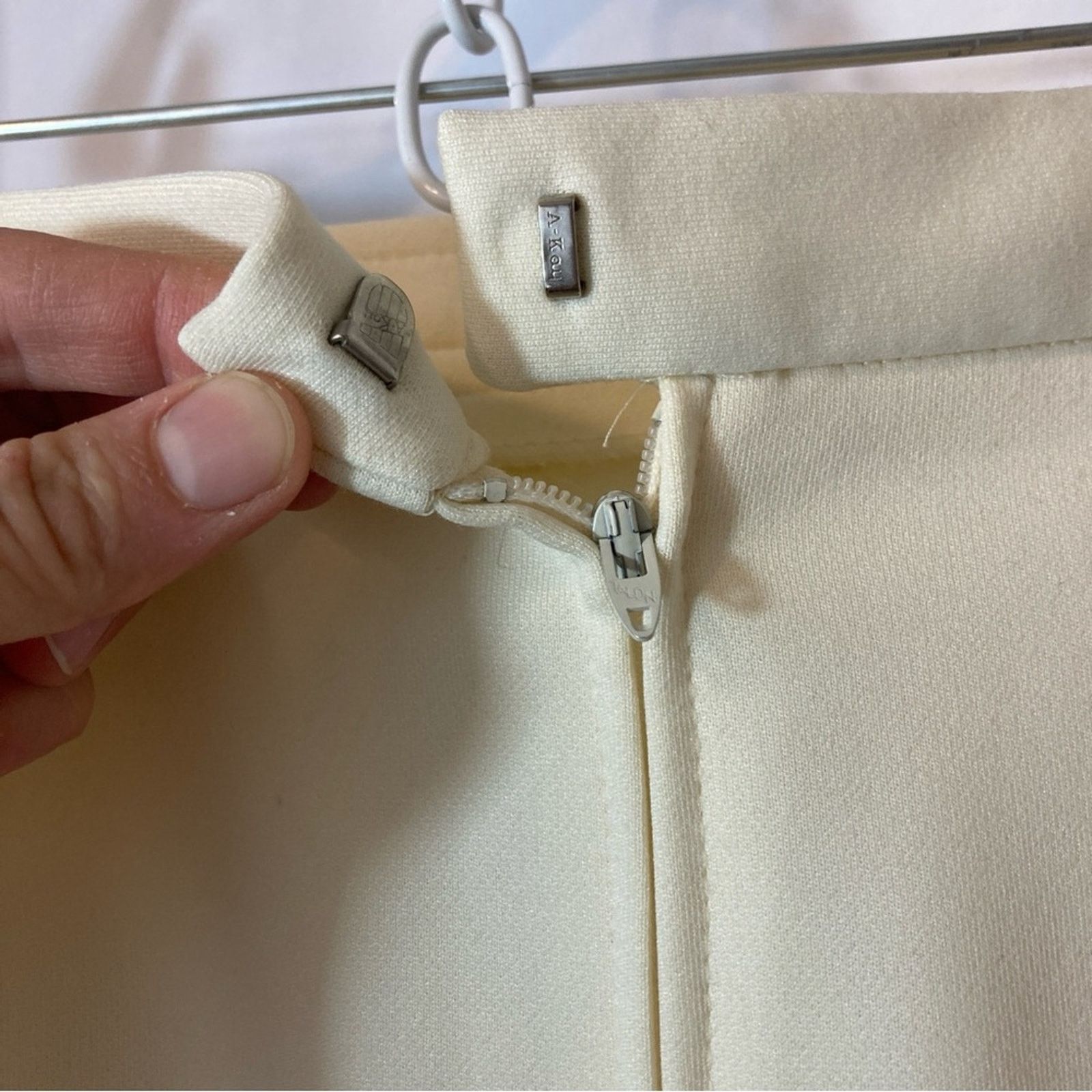 Other NWT Vintage Country Suburbans Ivory A-Line Back Slit Skirt Size 36" / US 14 / IT 50 - 11 Thumbnail