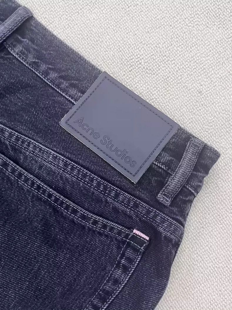 Acne Studios Acne Studios Black washed label mid-waist button loose wid Size US 32 / EU 48 - 3 Thumbnail