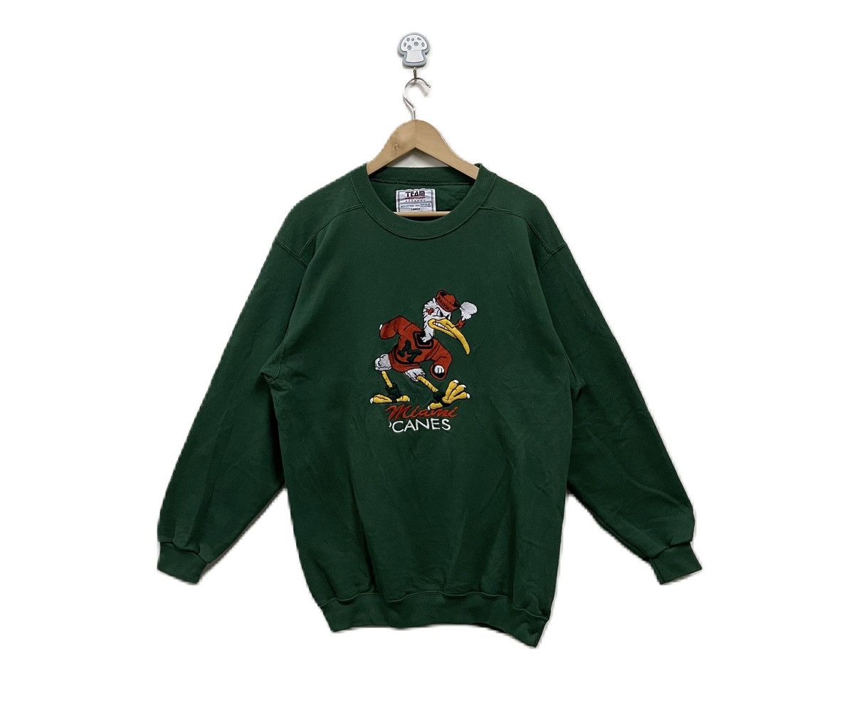 NFL Vintage 90s Miami Canes NFL Sweatshirt Pullover Size US L / EU 52-54 / 3 - 1 Thumbnail