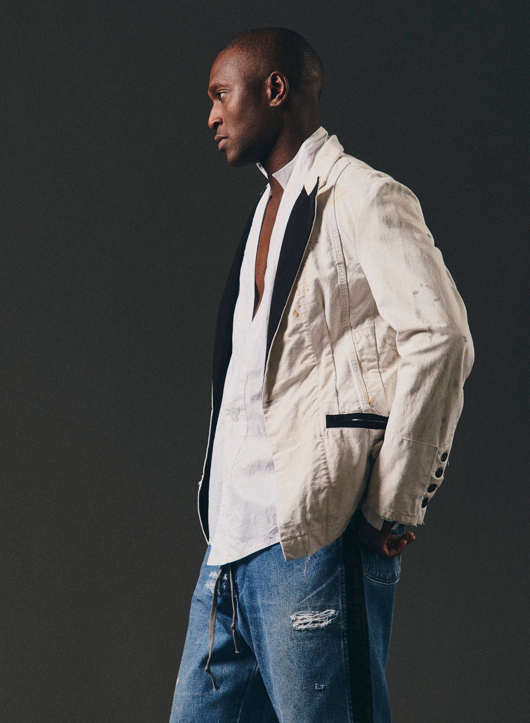 Greg Lauren $1250 Greg Lauren Painters Pant Tux Jacket Size US XL / EU 56 / 4 - 4 Thumbnail