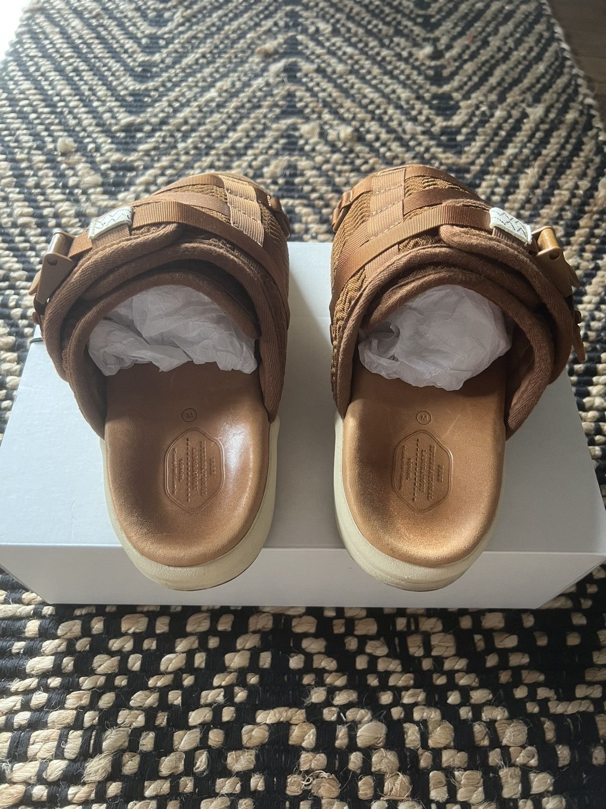 Visvim Visvim WMV SS19 Brown Zig-Zag Nylon Christo Sandals Size US 10 / EU 43 - 4 Thumbnail