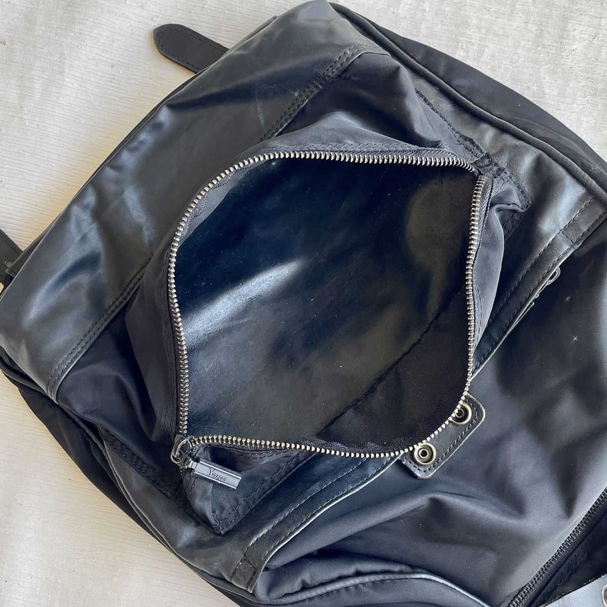 Y's × Yohji Yamamoto × Yves Saint Laurent Pour Homme Y'saccs Black Nylon Backpack Size ONE SIZE - 16 Thumbnail