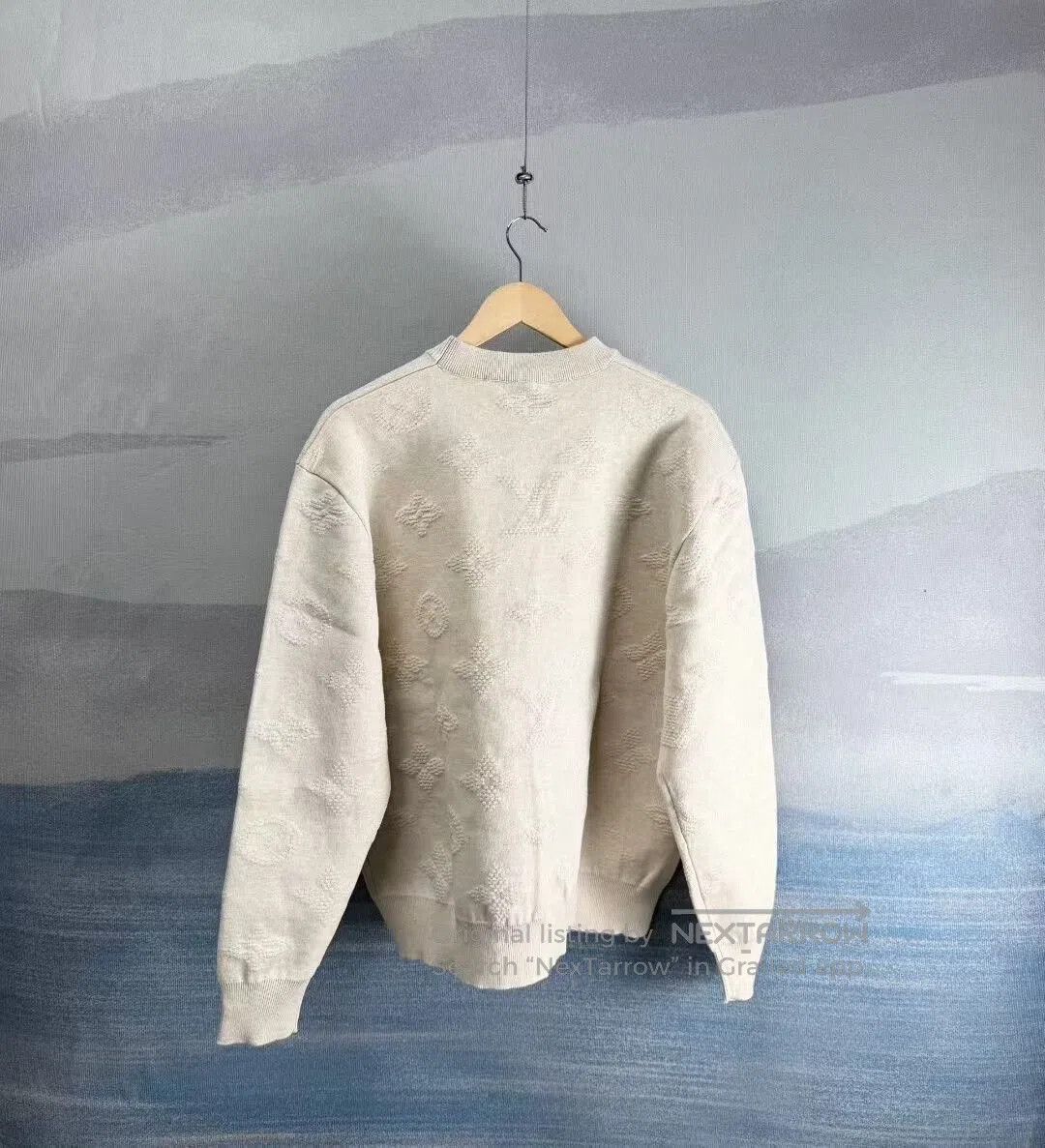 Louis Vuitton louis vuitton beige knit sweater with floral pattern. Size US M / EU 48-50 / 2 - 2 Thumbnail