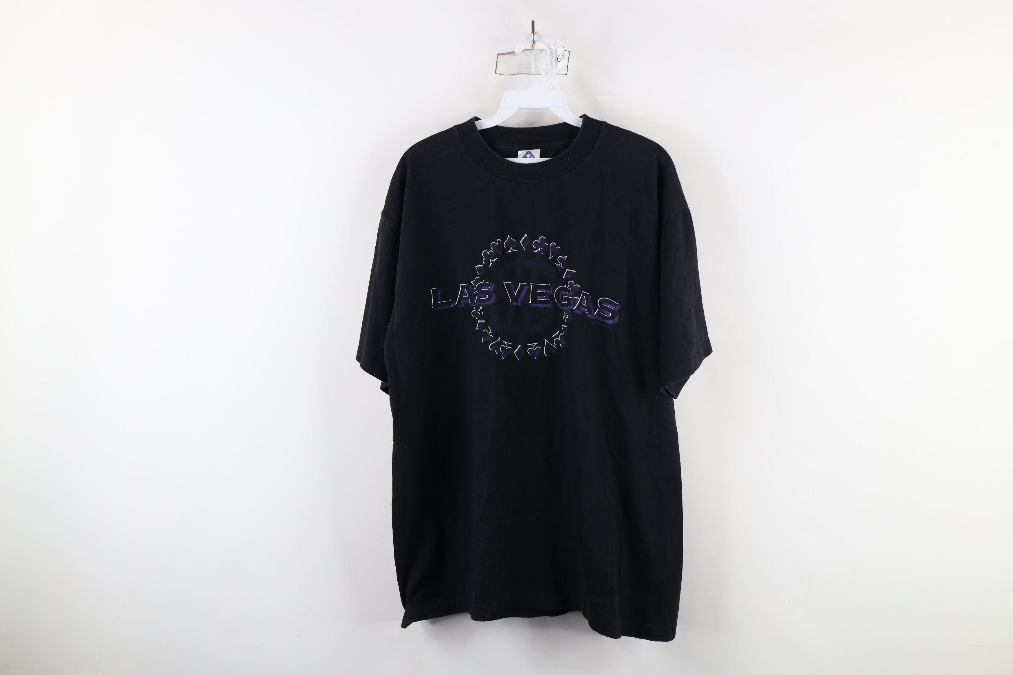 Vintage Vintage 90s Streetwear Spell Las Vegas Money Cards T-Shirt Size US XL / EU 56 / 4 - 1 Thumbnail