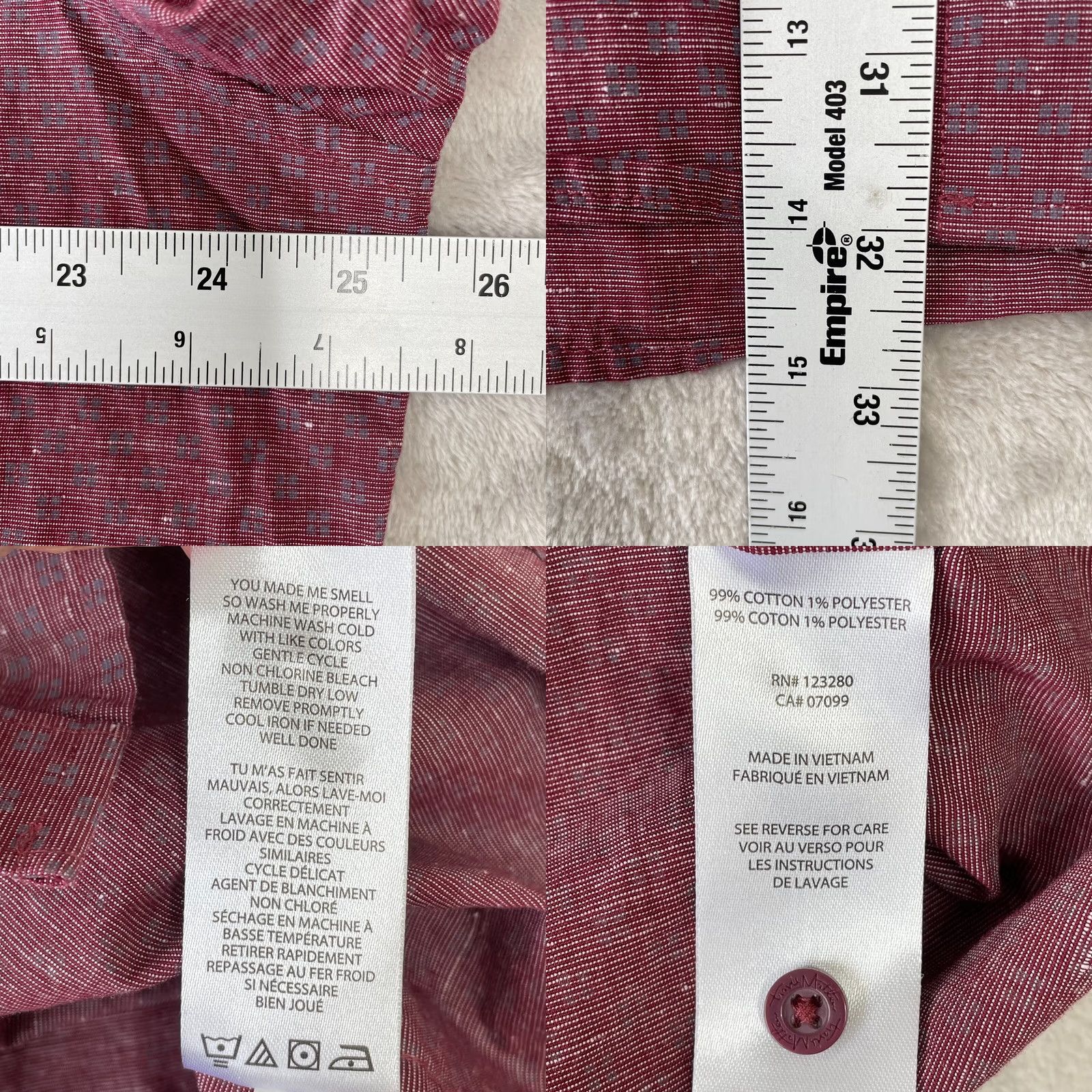 TravisMathew Travis Mathew Performance Shirt Men 2XL Brick Red Geometric Golf SS NWOT Size US XXL / EU 58 / 5 - 8 Thumbnail