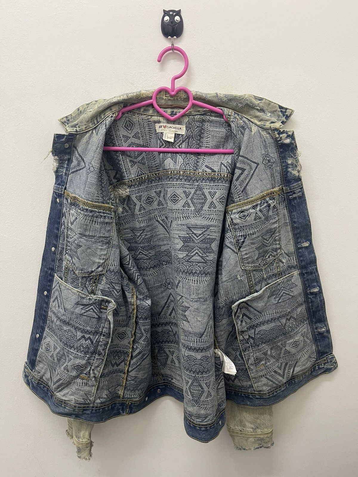Coachella Rare COACHELLA X H&M Distressed Denim Jacket Size US L / EU 52-54 / 3 - 8 Thumbnail