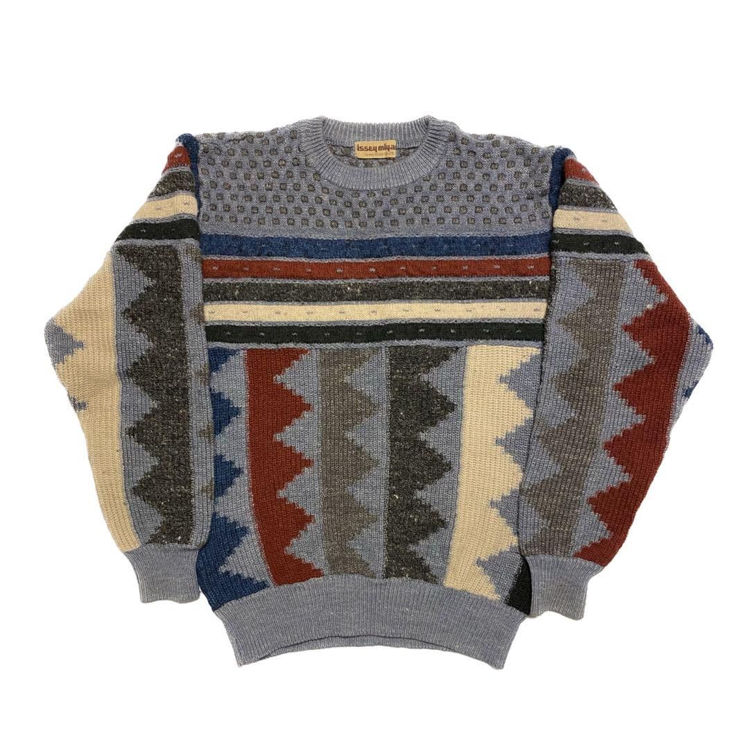 ISSEY MIYAKE 麻ニット風ロンT 70~81s ISSEY MIYAKE Linen Knit 