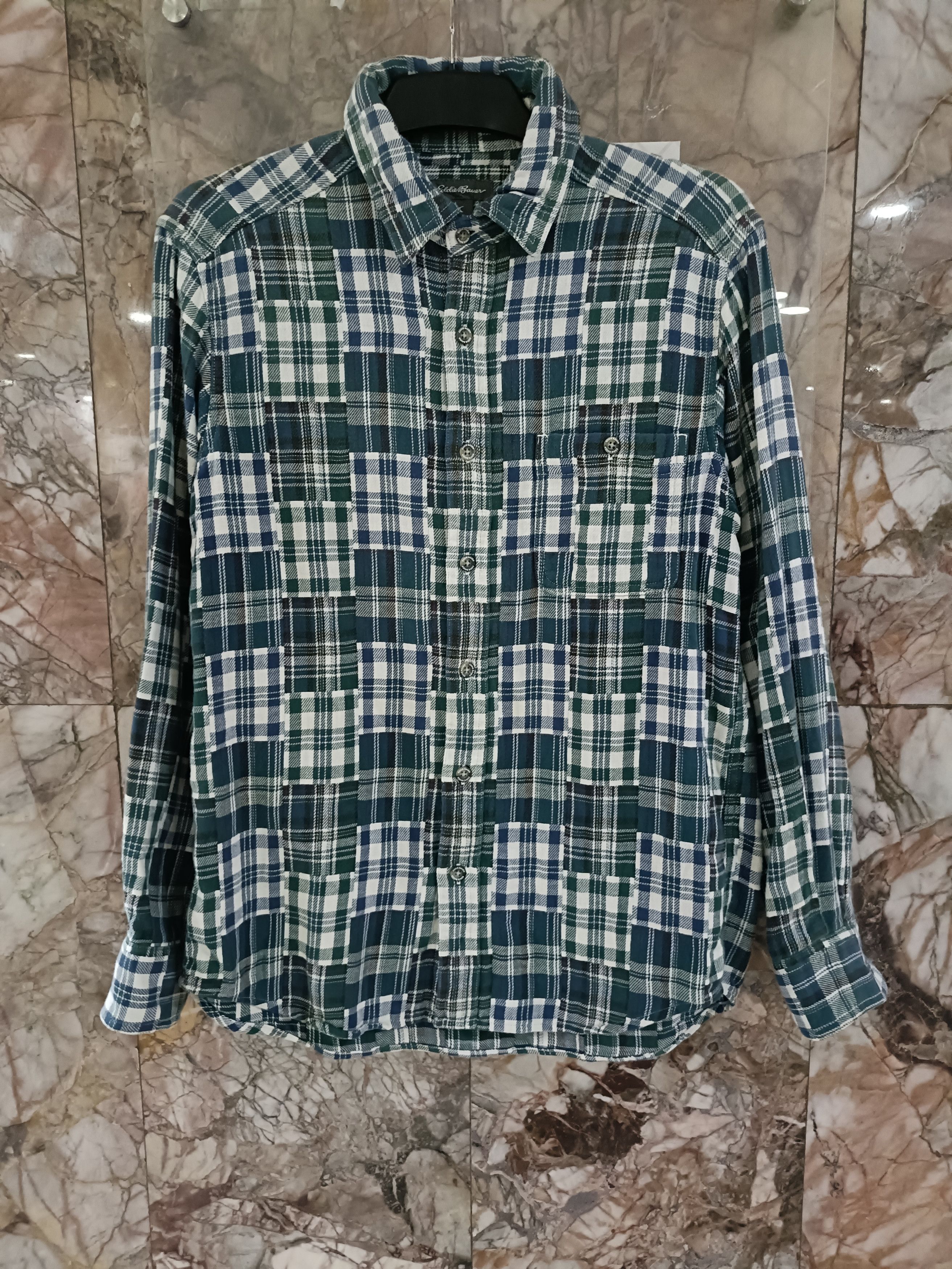 Eddie Bauer Eddie Bauer patchwork pattern flannel shirt Size US S / EU 44-46 / 1 - 1 Thumbnail