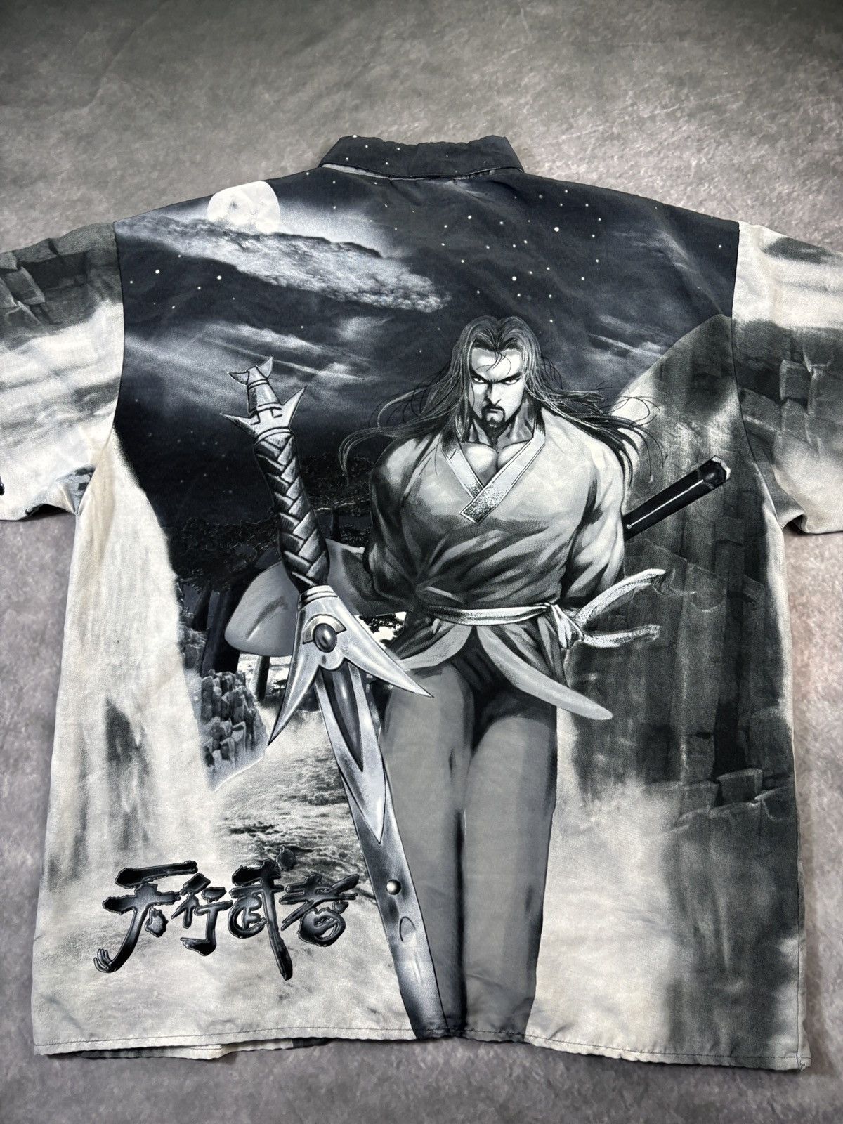 Japanese Brand × Vintage Vintage All Over Print Polo Shortsleeve Anime Edgy Y2K XL Size US XXL / EU 58 / 5 - 6 Thumbnail
