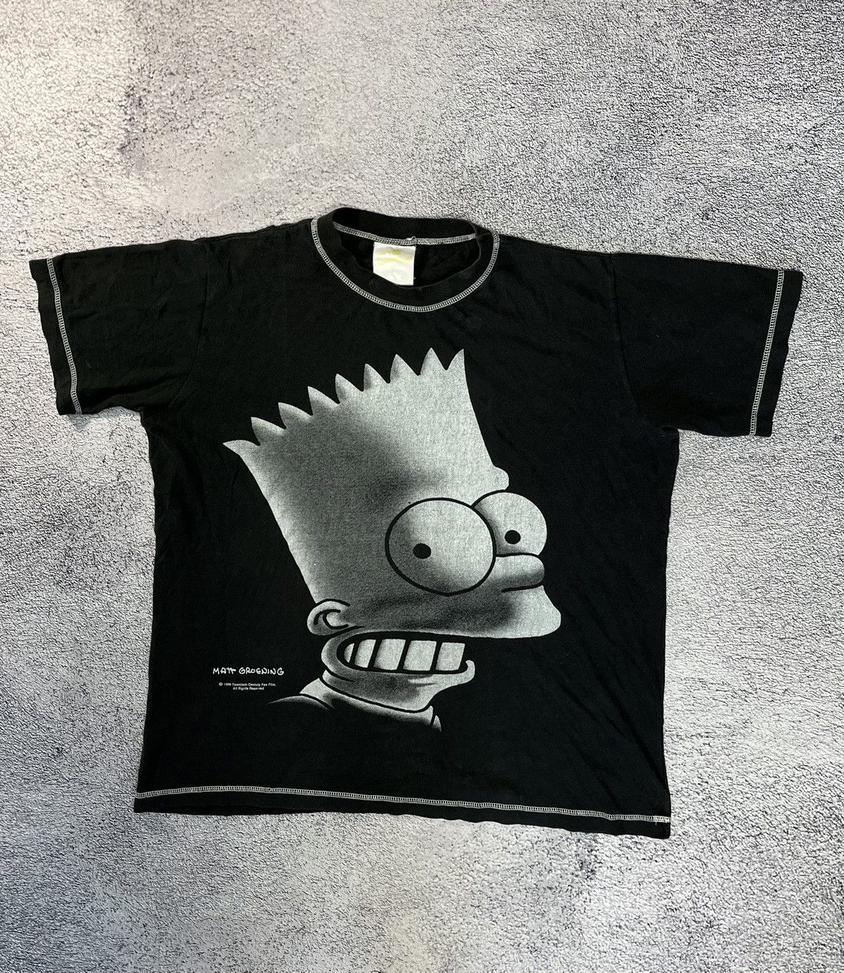 The Simpsons Vintage Bart Simpson T Shirt 1999 The Simpsons Big Face Fox Size US M / EU 48-50 / 2 - 1 Thumbnail