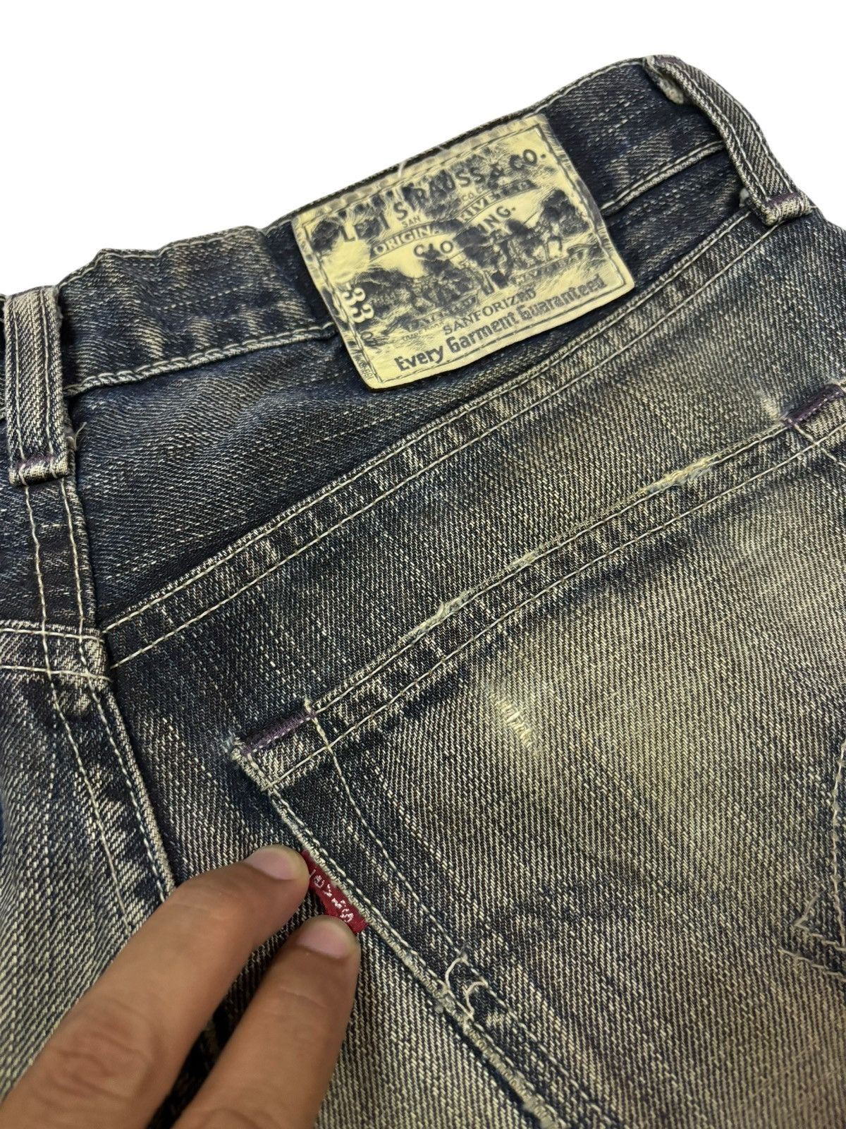 Levi's Vtg 90s Levis Japan 501 Distressed Jeans Size US 30 / EU 46 - 6 Thumbnail