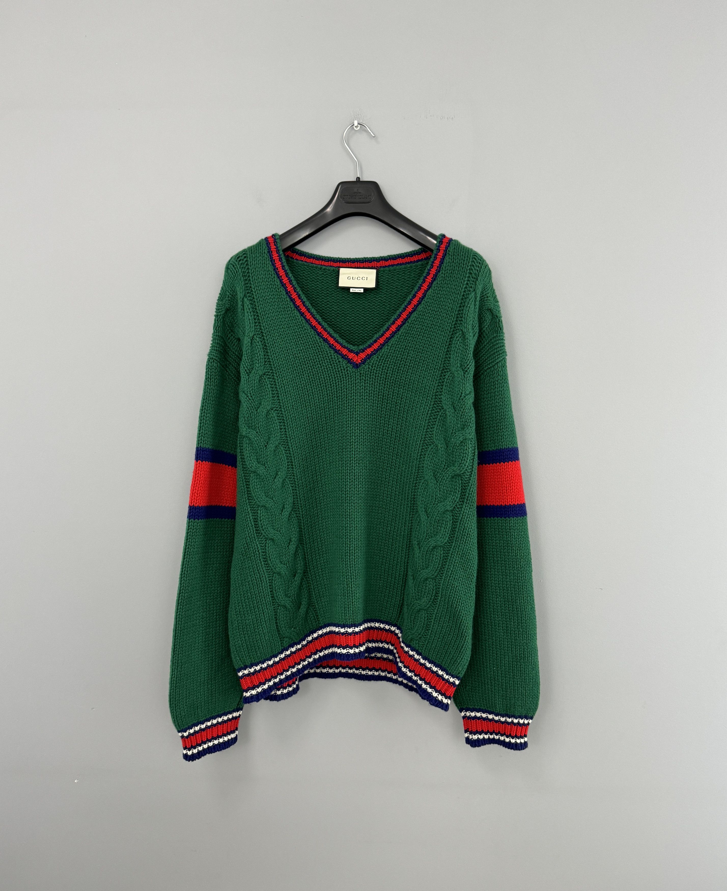 Gucci Gucci Green Bengal Tiger Knit Sweater | Grailed