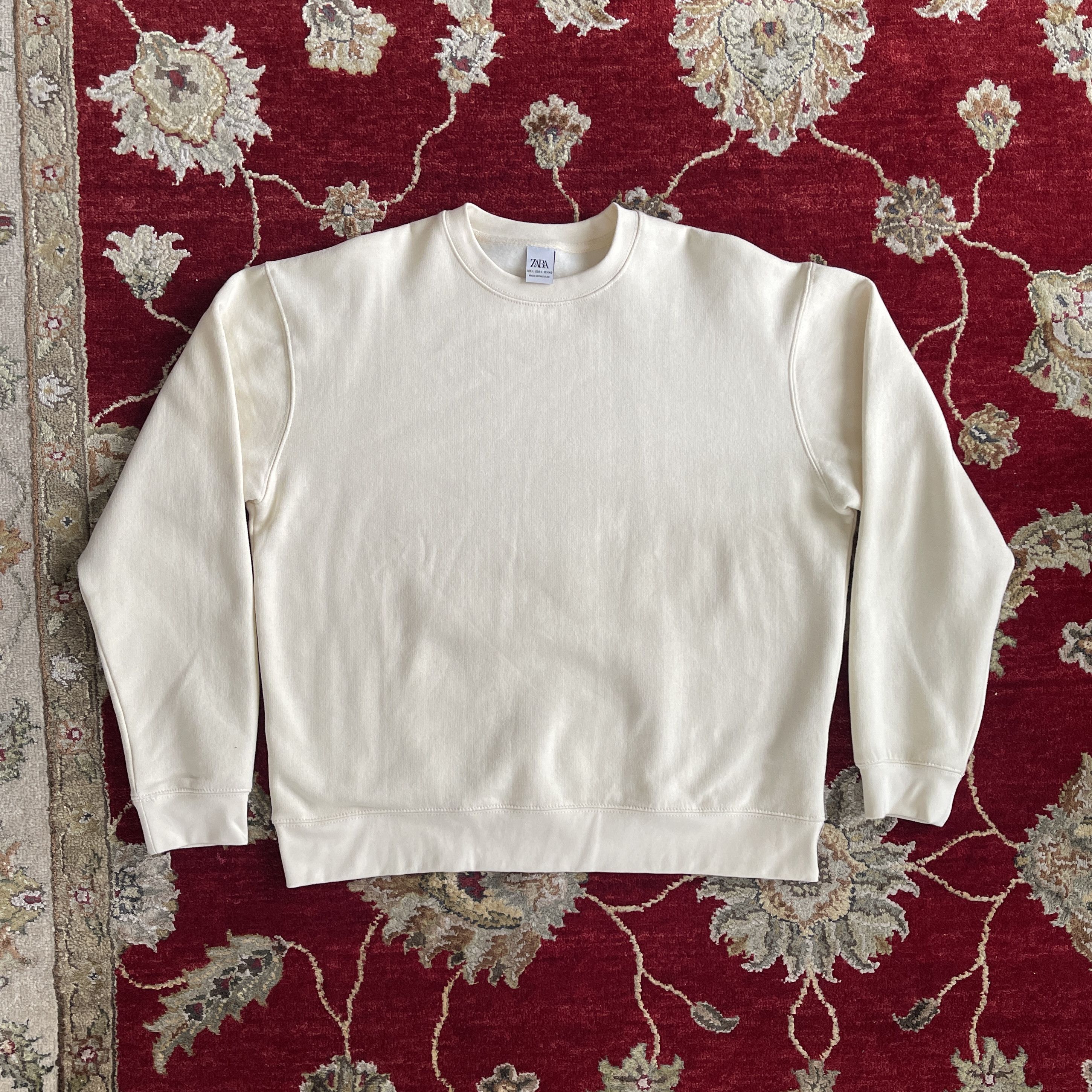Other Streetwear Zara Zara Oyster White Crew Neck Sweatshirt