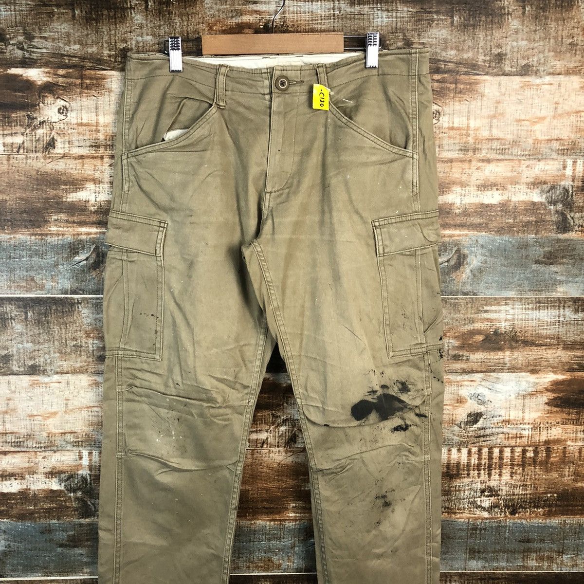 Japanese Brand DL Back Number Brown Cargo Multpocket Pants #C120 Size US 32 / EU 48 - 2 Thumbnail