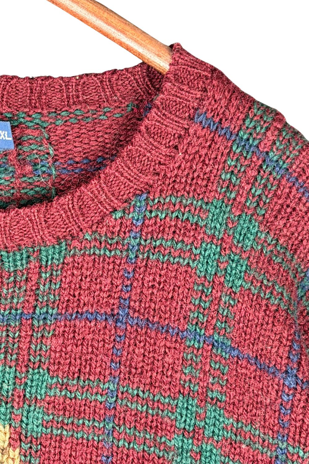 Polo Ralph Lauren fw93 Polo Ralph Lauren Double Duck Intarsia Plaid Sweater XL Size US XL / EU 56 / 4 - 7 Thumbnail