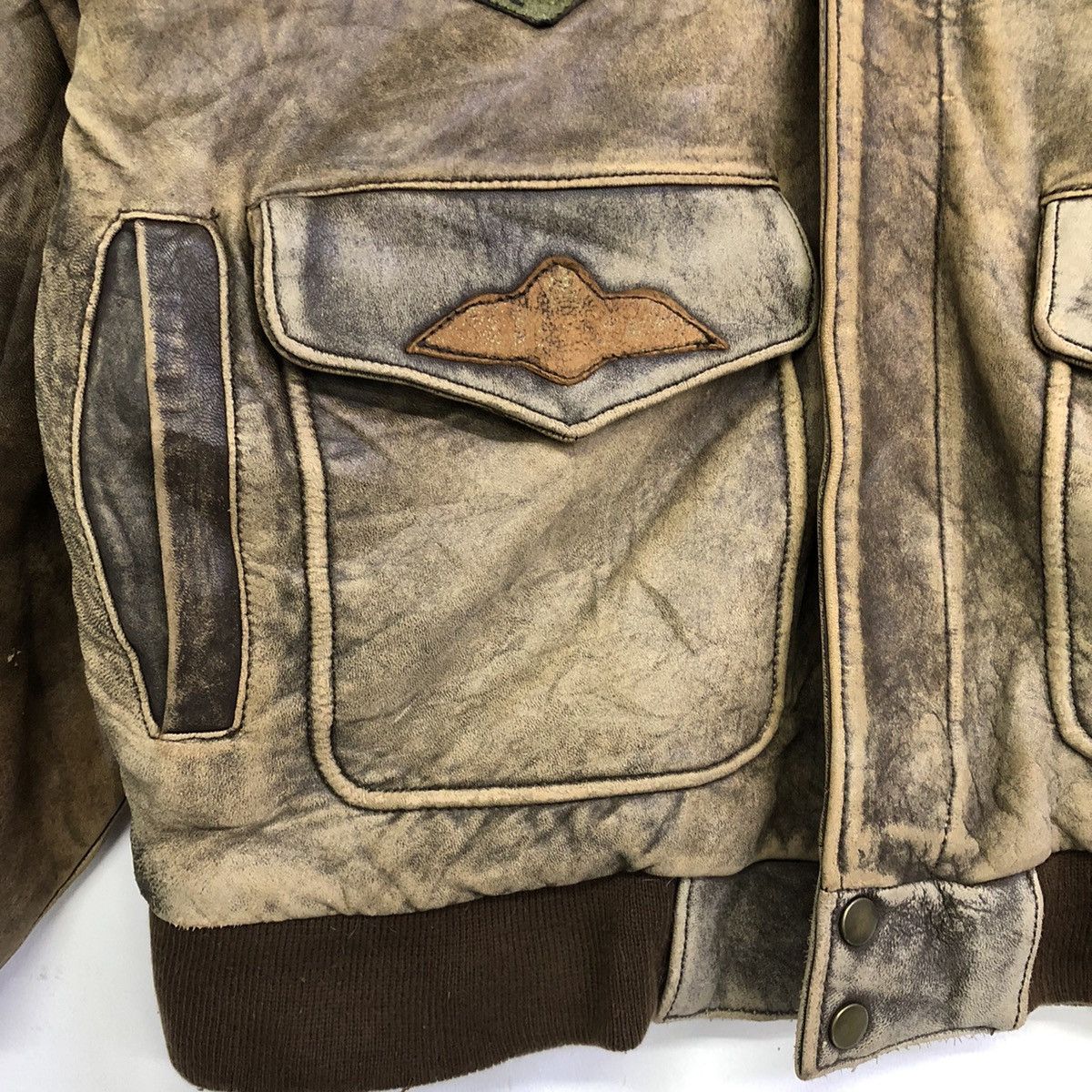 Japanese Brand SUB Urban Tokyo Leather Military Style Patches Jacket Size US L / EU 52-54 / 3 - 7 Thumbnail