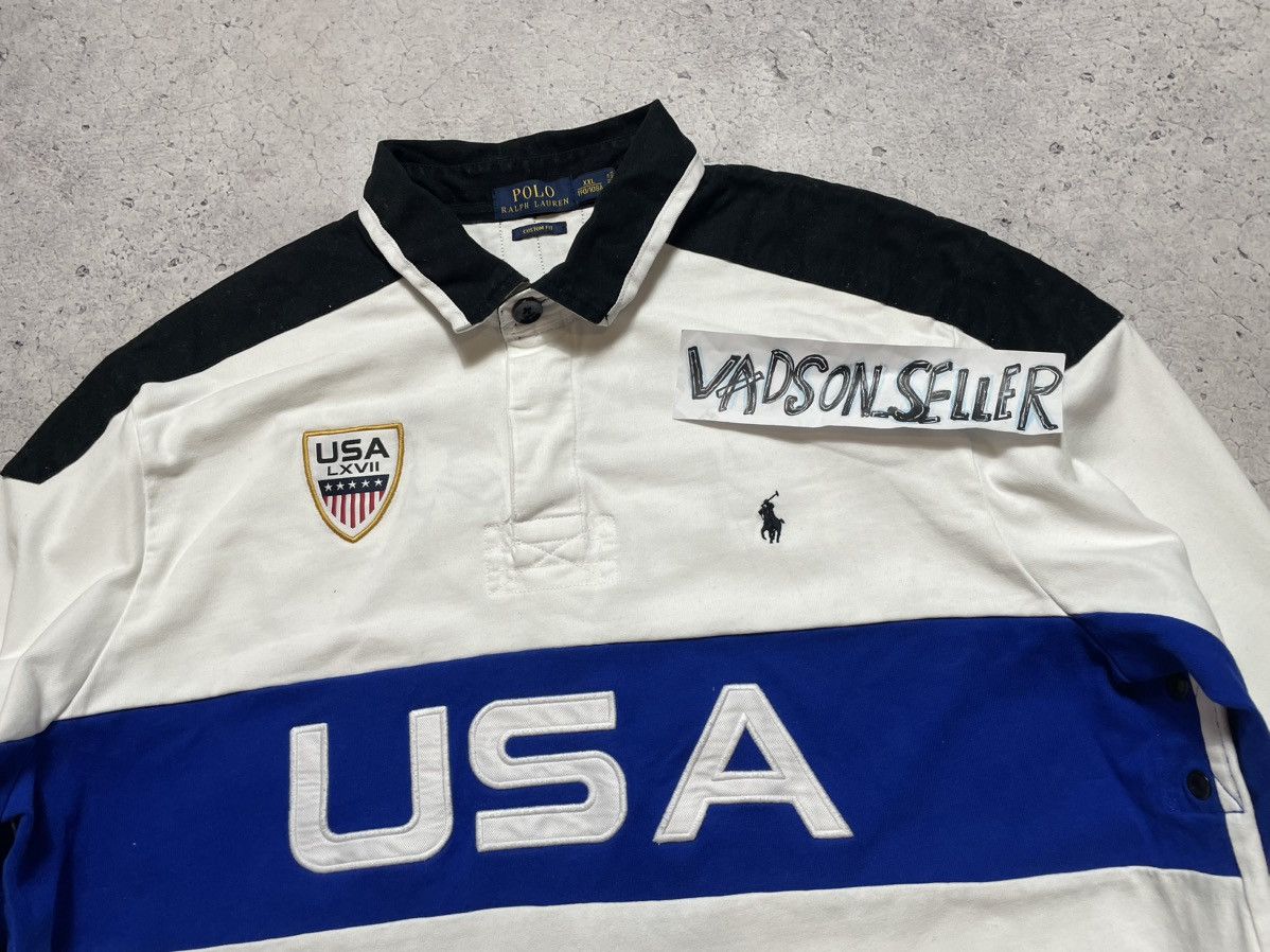 Polo Ralph Lauren Polo Ralph Lauren USA Vintage Rugby Sweatshirt #3 Big Pony Size US XXL / EU 58 / 5 - 5 Thumbnail