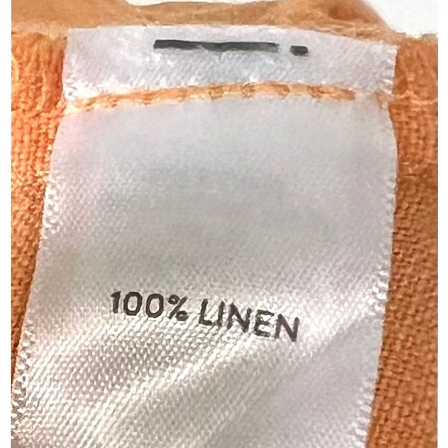 J. Jill VINTAGE J.JILL Love Linen Orange Semi Elastic Waist Wide Leg Casual Everyday Pants Sz M Size 32" / US 10 / IT 46 - 8 Thumbnail