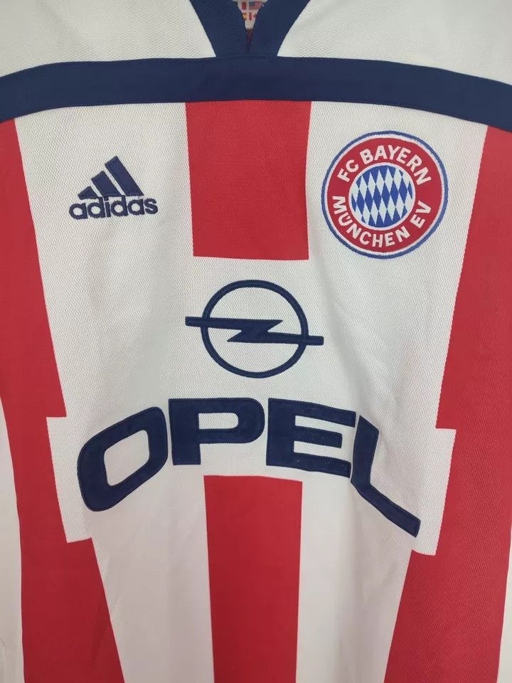 Adidas 2000-01 Bayern Munich Away FOOTBALL Kit SHIRT SOCCER Size US L / EU 52-54 / 3 - 6 Thumbnail