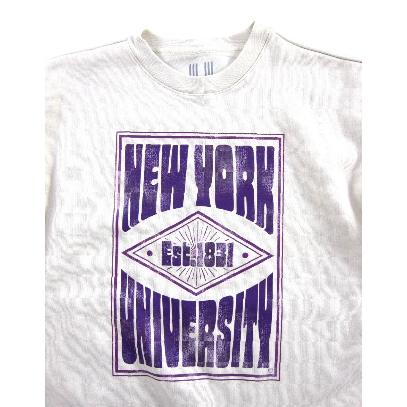 Vintage USCAPE NYU University Sweatshirt Heavyweight Crew Neck Men M Ivory Cotton Jersey Long Sleeve Pullover Size M Size US M / EU 48-50 / 2 - 4 Thumbnail