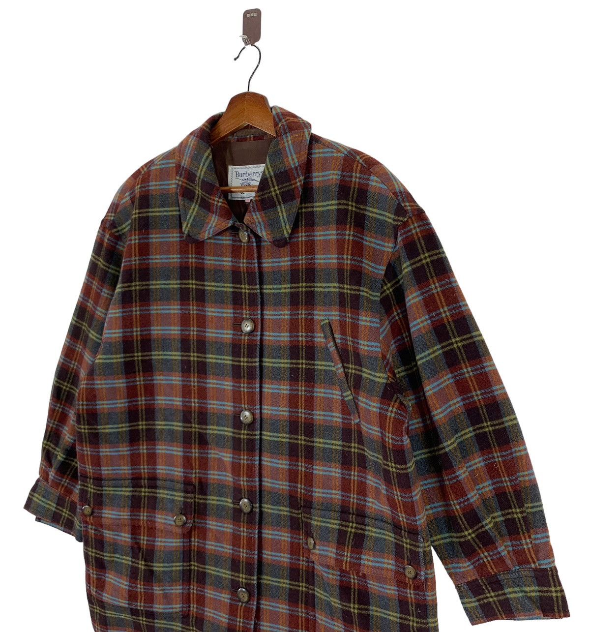 Burberry VINTAGE BURBERRY TARTAN WOOL BUTTON JACKET Size US M / EU 48-50 / 2 - 3 Thumbnail