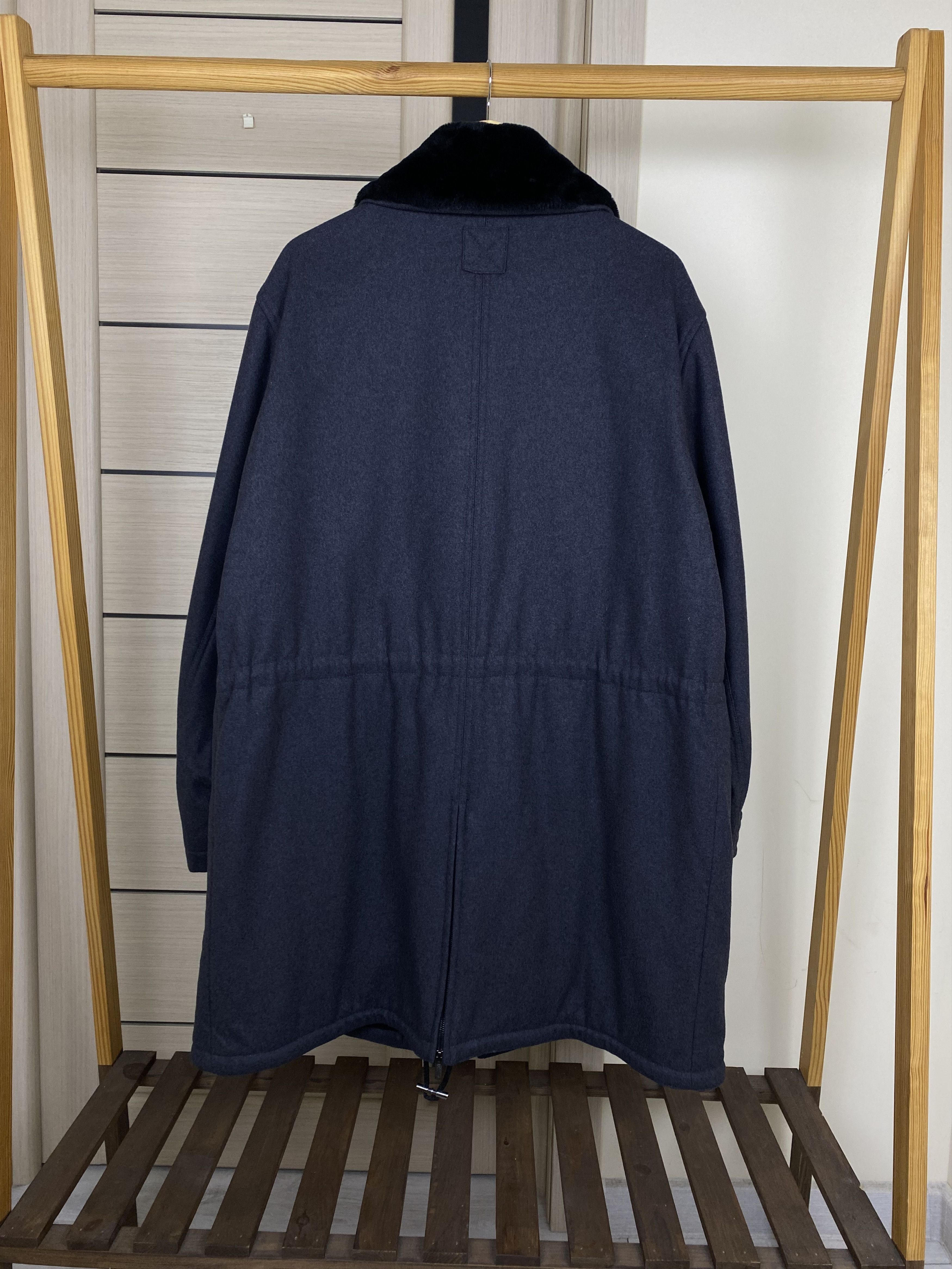 Emporio Armani Vintage Emporio Armani wool Eco Fur duffle coat zip jacket Size US XL / EU 56 / 4 - 4 Thumbnail