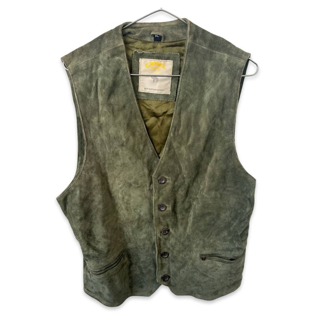 Camel Camel leather vest #293 Size US XL / EU 56 / 4 - 1 Thumbnail