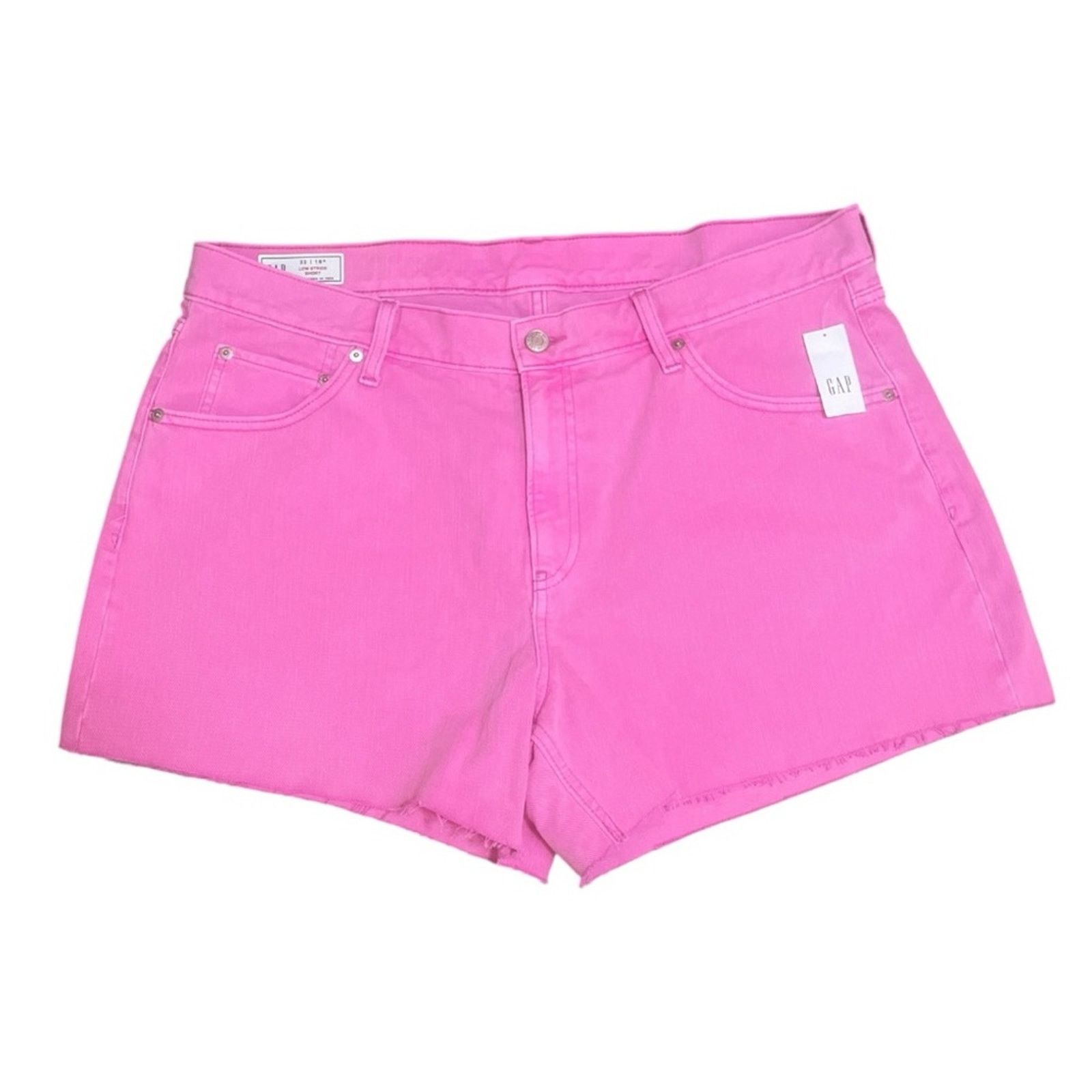 Gap NWT GAP Pink Jean Shorts with Frayed Hem Size 38" / US 16 / IT 52 - 2 Thumbnail