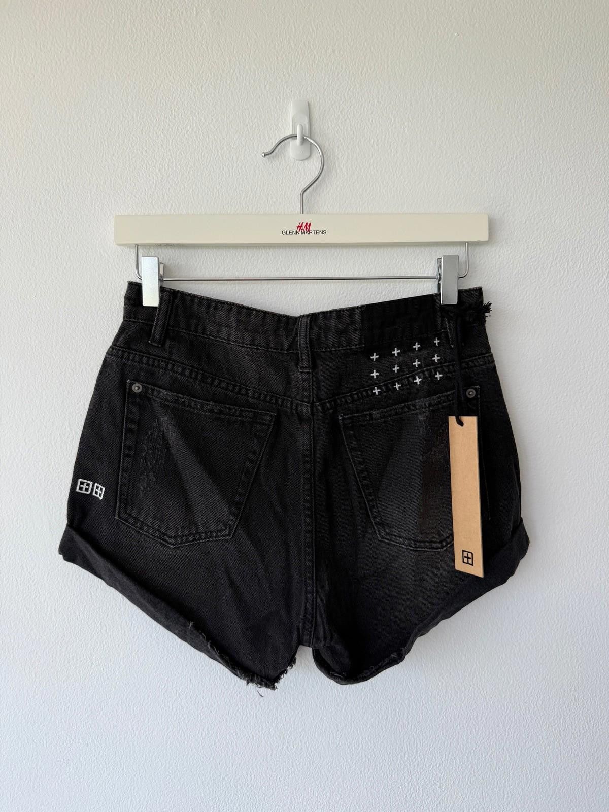 Ksubi new ksubi womens denim rollin out shorts black 25 7 Size 23" - 3 Thumbnail
