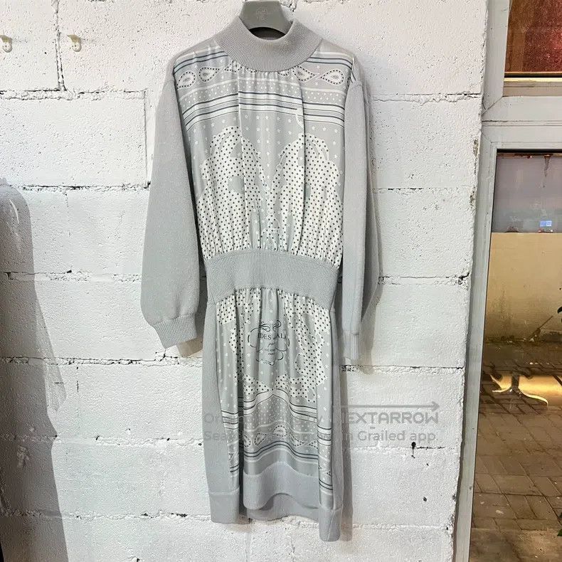 Hermes Hermes Wool and Silk Blend Dress, Classic Gray Color, Ches Size XS / US 0-2 / IT 36-38 - 1 Thumbnail