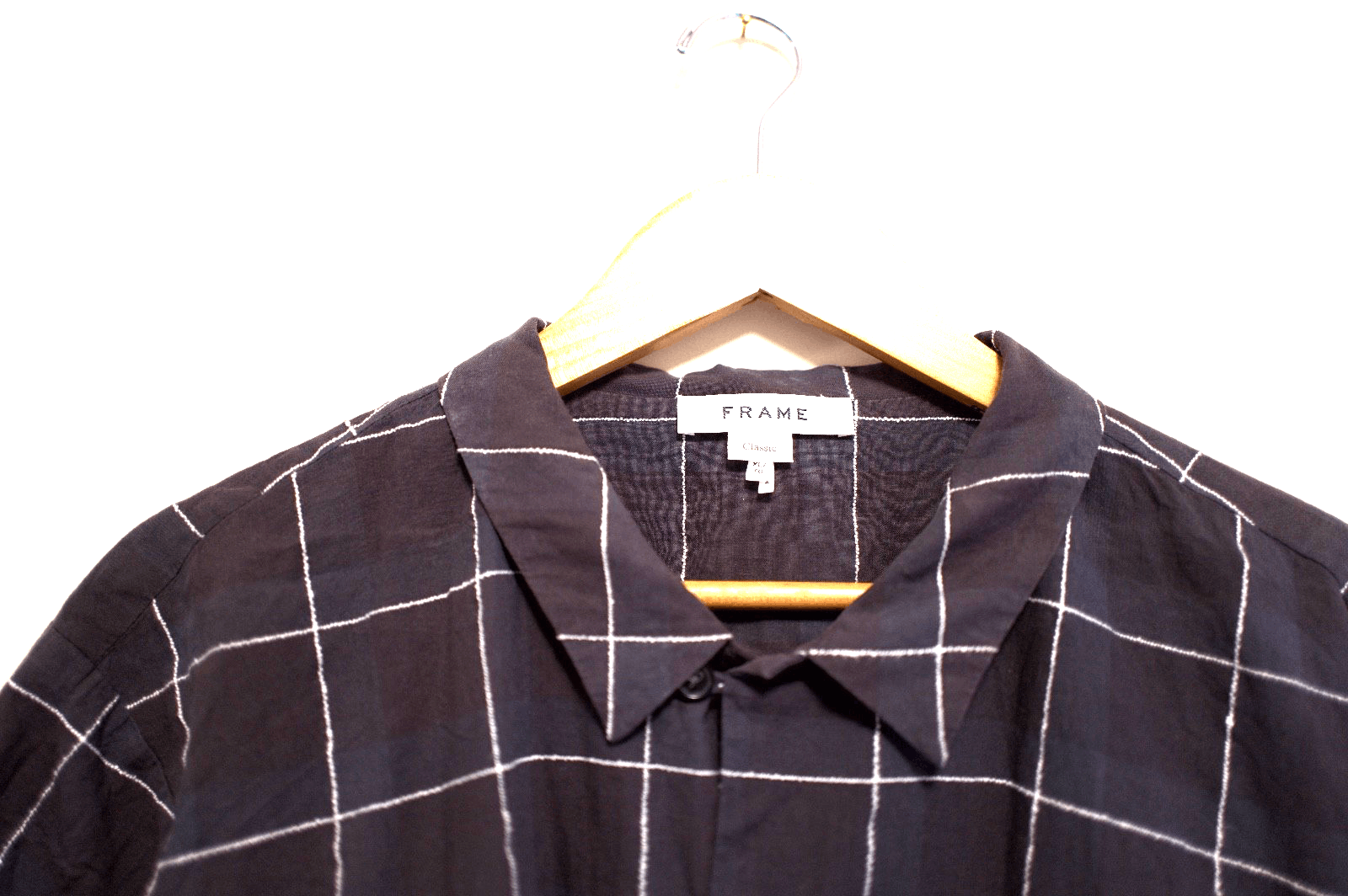 Frame Windowpane Button Up Short Sleeve Shirt, Gray, XL Size US XL / EU 56 / 4 - 3 Thumbnail
