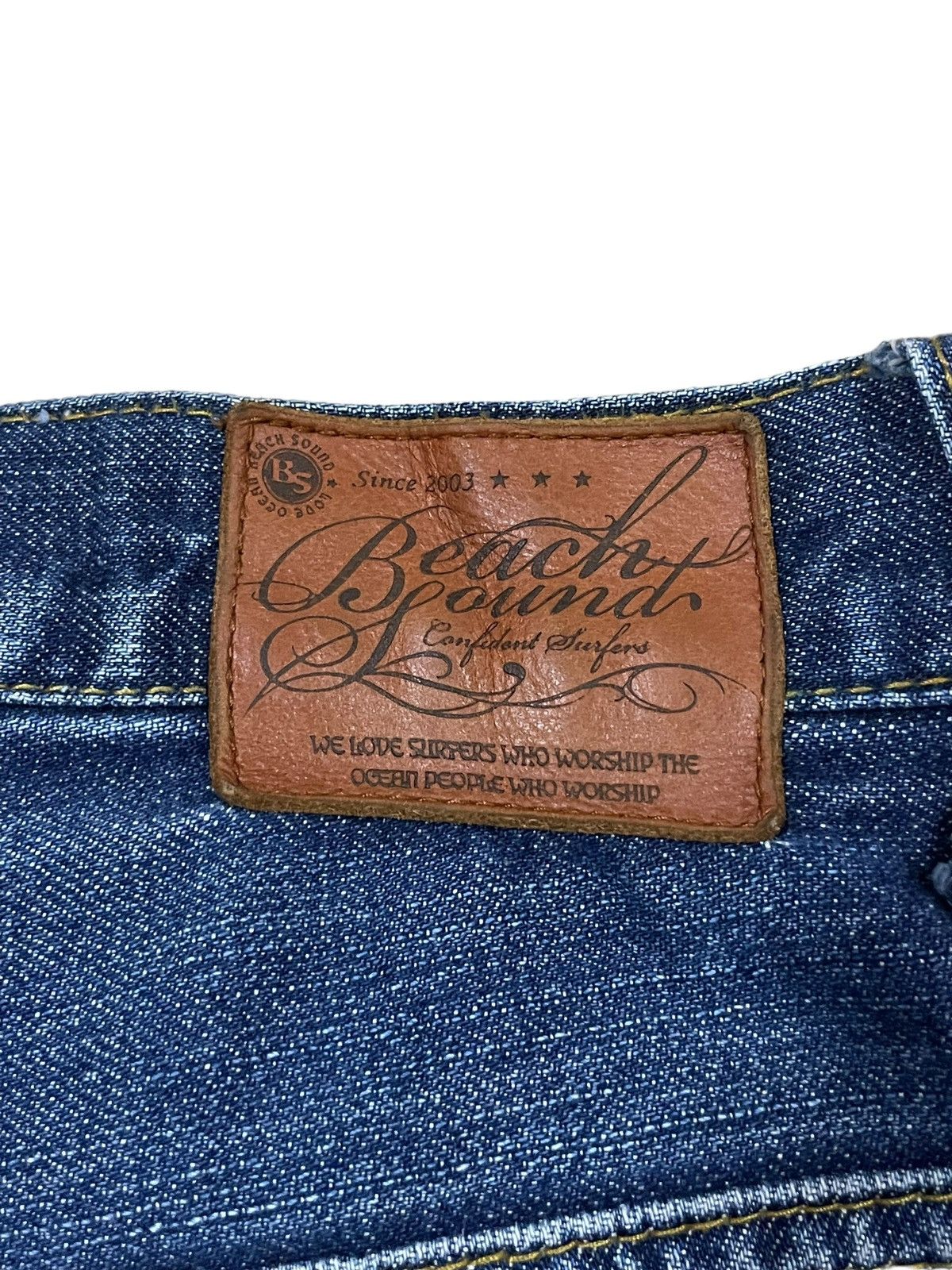 Japanese Brand Vintage Japanese Sound Beach Spellout Surfer Style Jeans Size US 31 - 10 Thumbnail