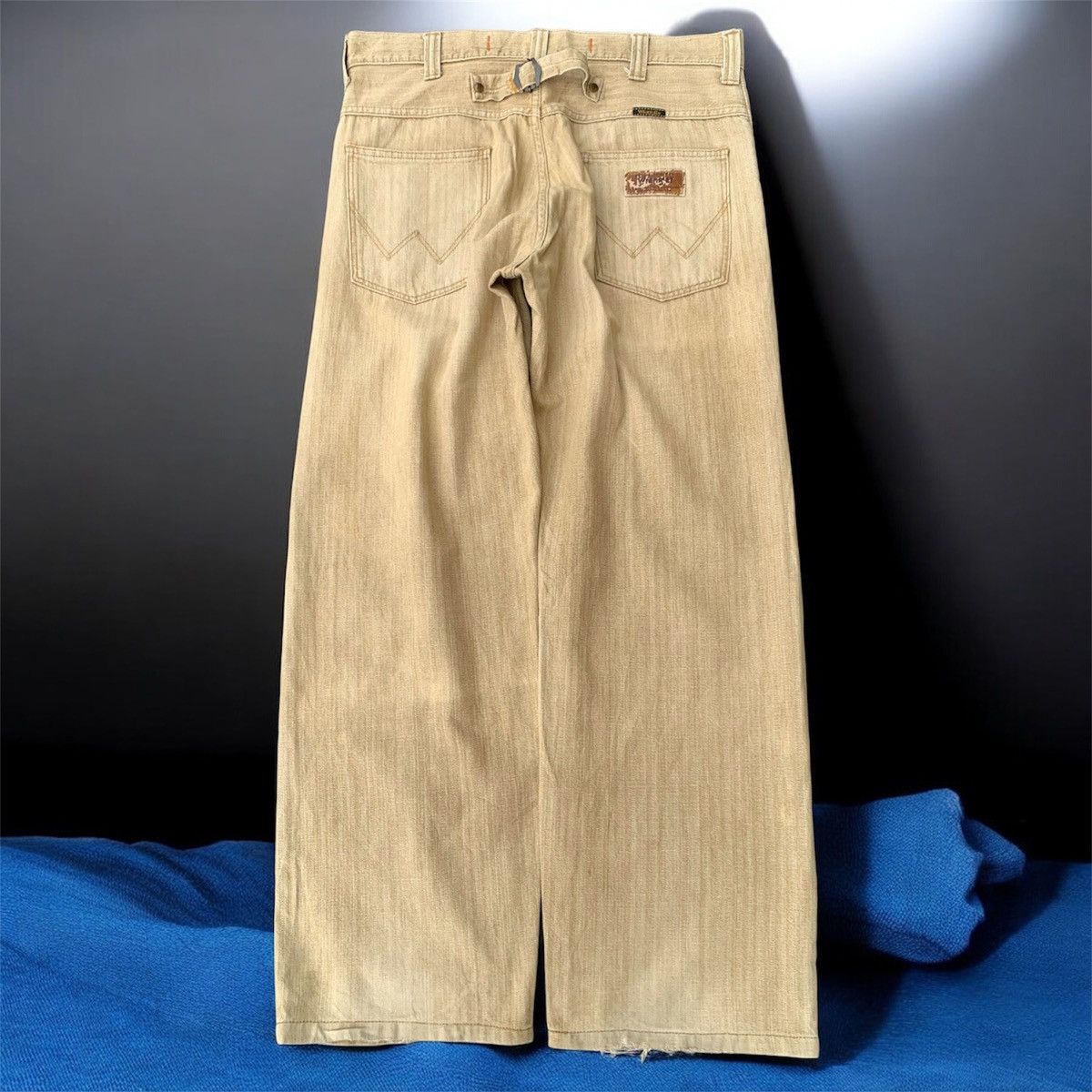 Wrangler Vintage Wrangler Buckle Back Straight Wide Denim Jeans. Size US 34 / EU 50 - 12 Thumbnail