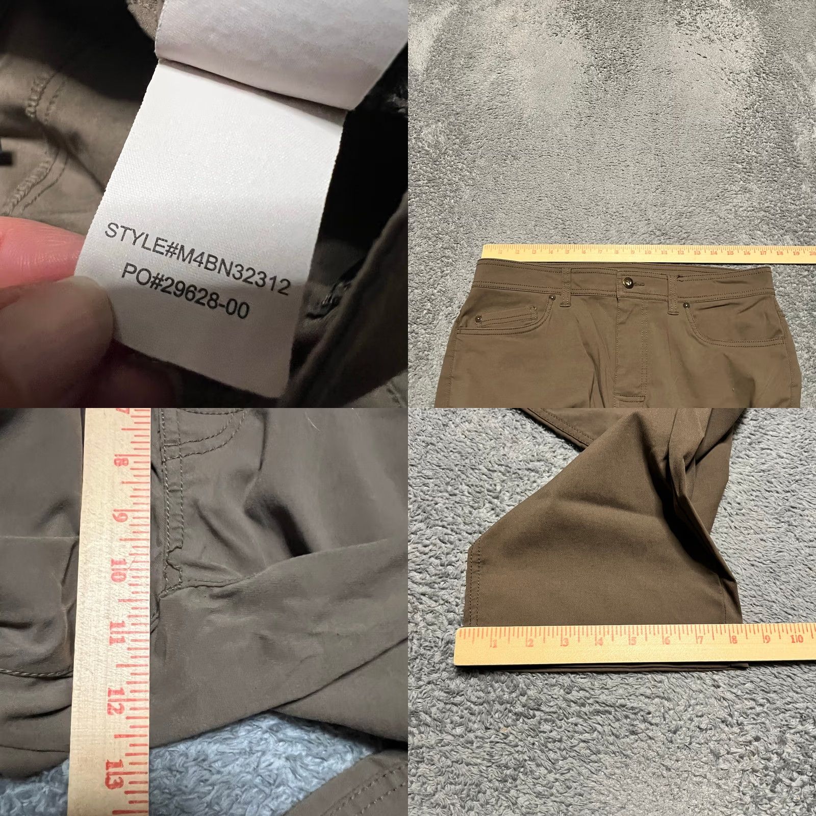 Prana Prana Brion Pants Mens 34 x32 Brown Nylon Hiking Outdoor Gorp 34x31 Inseam 31 Chino Mens Brown Size US 34 / EU 50 - 8 Thumbnail
