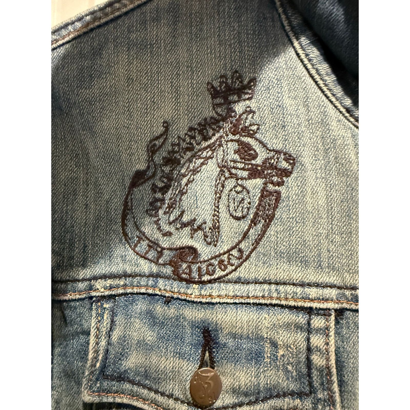 Diesel Diesel Embroidered Denim Jacket Western Streetwear Art Y2K M Size US M / EU 48-50 / 2 - 6 Thumbnail