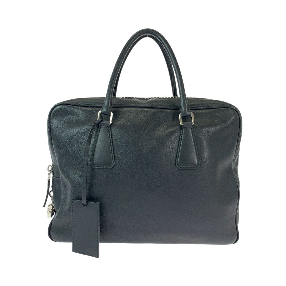 Prada Prada Prada Leather Briefcase Triangle Logo Plate Leather Business Bag VS0305 in Great Condition Size ONE SIZE - 1 Thumbnail