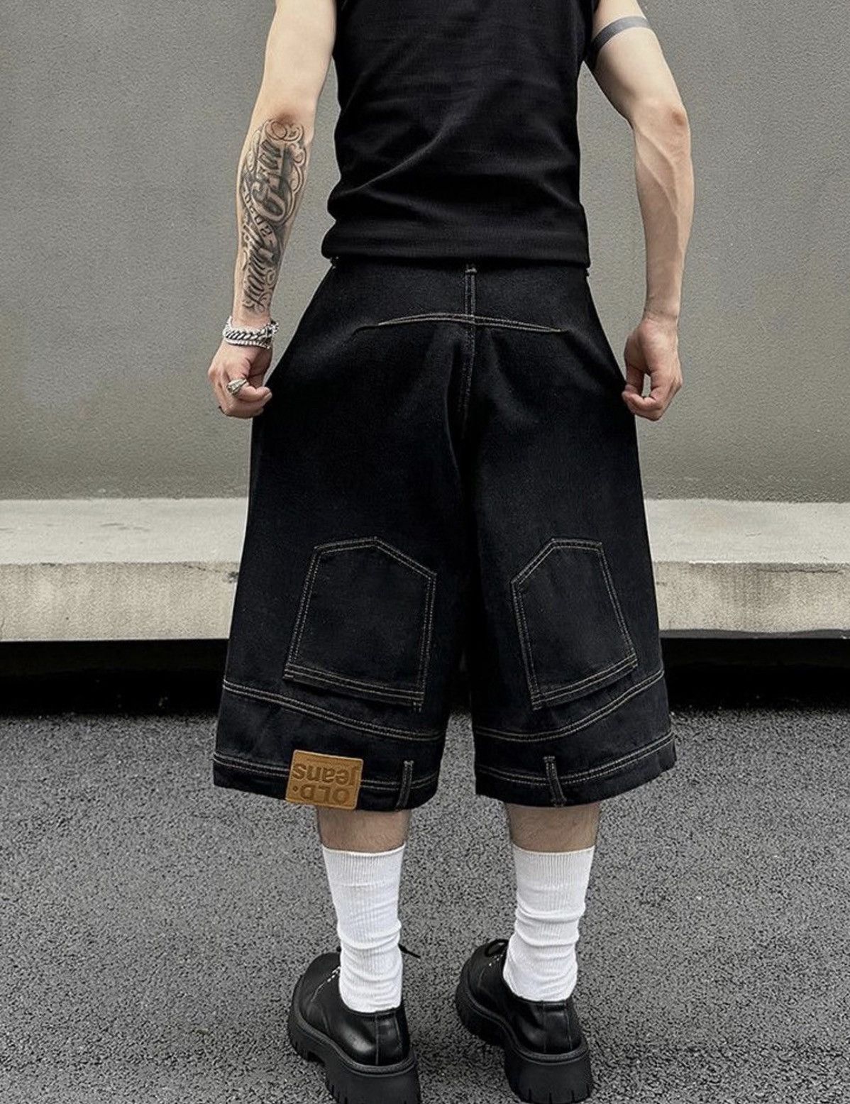 Reversed Wide Leg Jorts