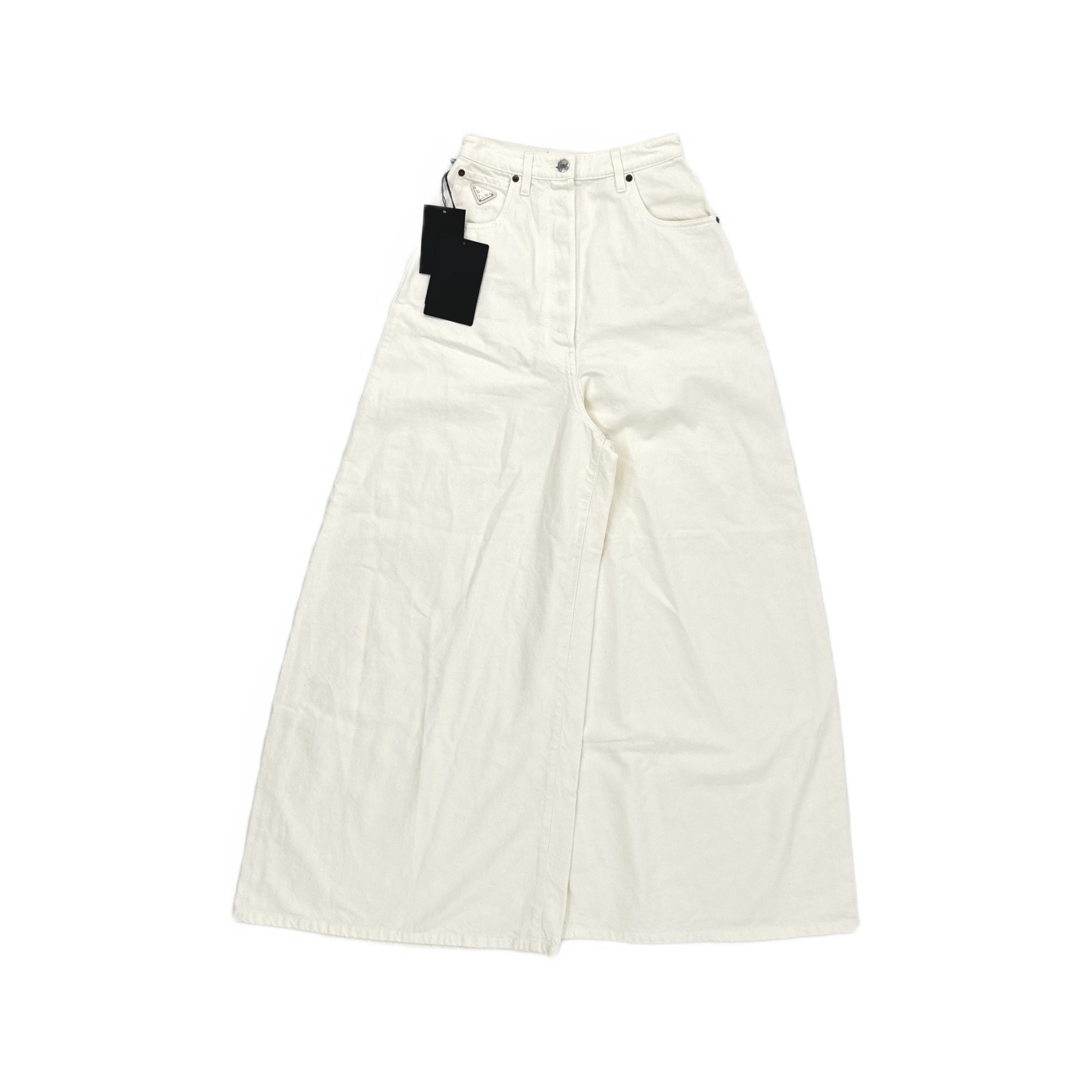 Prada Prada White Denim Jeans Size 26 Size 26" / US 2 / IT 38 - 1 Thumbnail