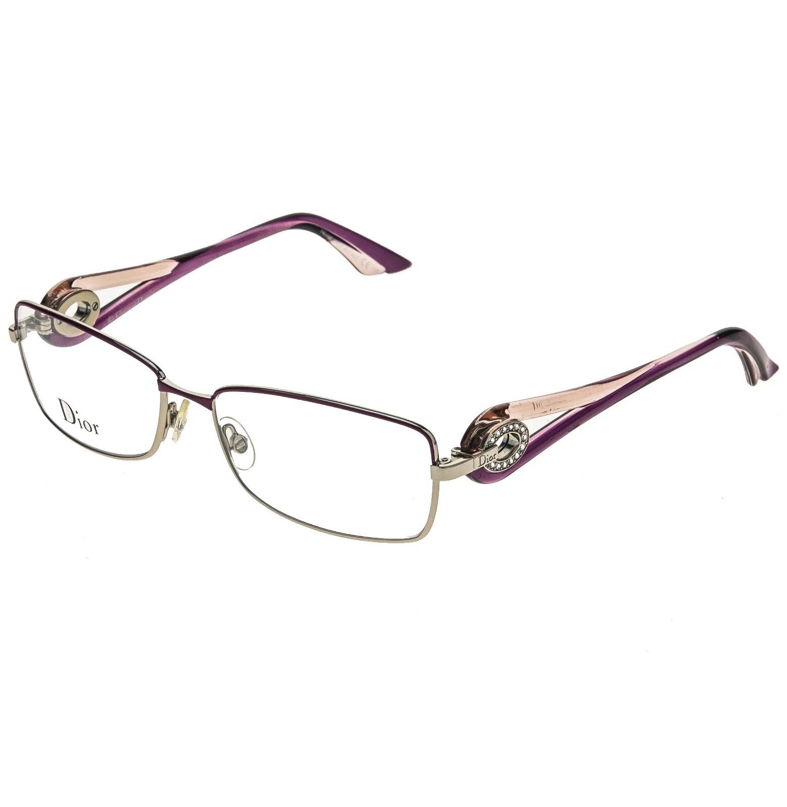 Christian Dior Monsieur CHRISTIAN DIOR CD3754 3754 VOLUTE Silver Square Eyeglasses Size ONE SIZE - 8 Thumbnail