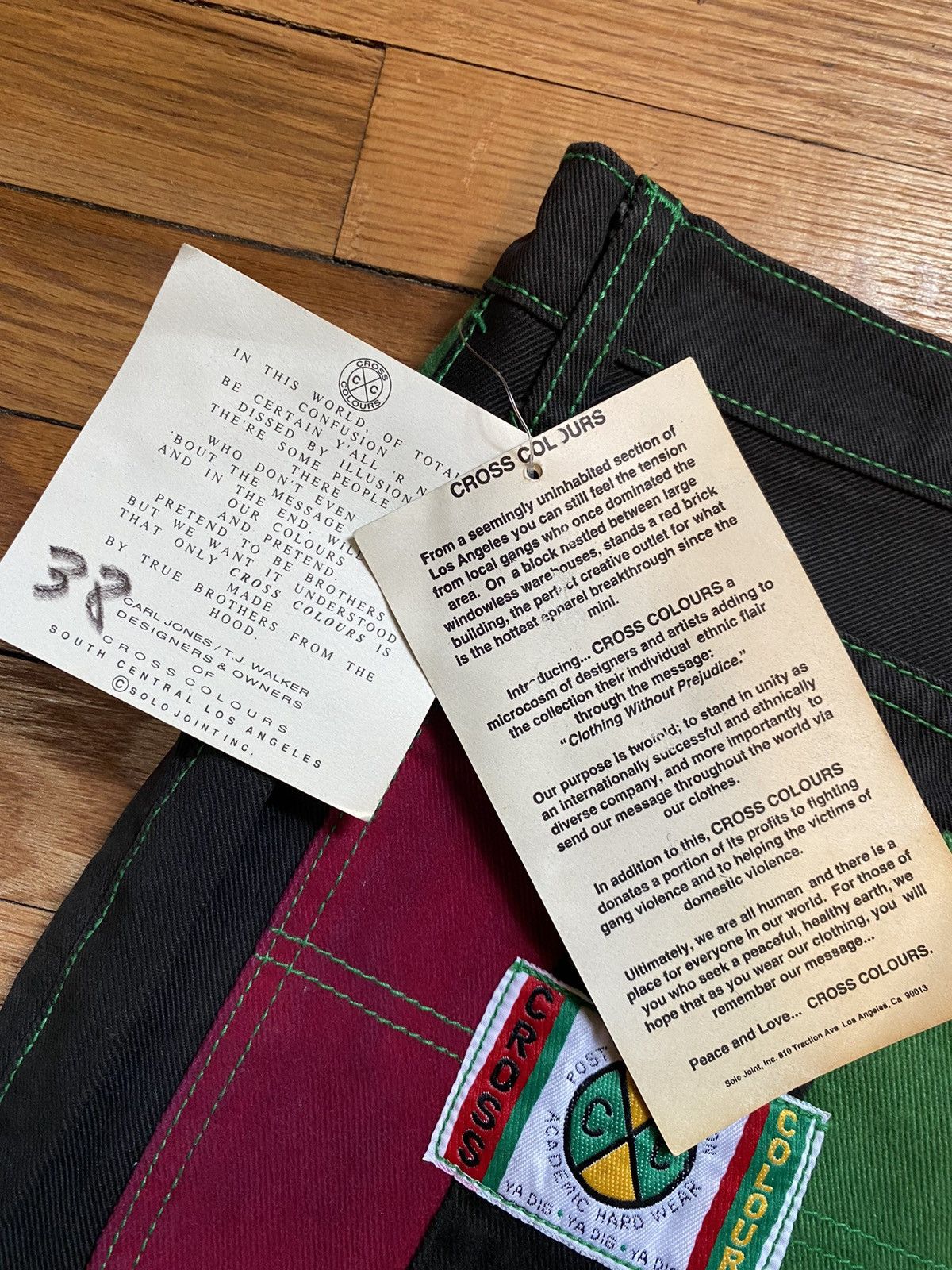 Cross Colours × JNCO × Vintage Deadstock Vintage 90s Cross Colours Jorts Size US 38 / EU 54 - 9 Thumbnail