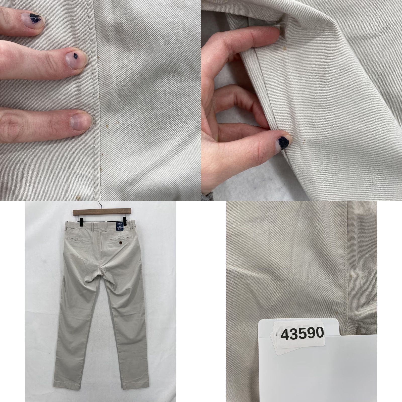 J.Crew J.Crew Chino Pants Mens 32x34 Gray Stone Flex Slim Stretch Twill Casual Preppy Tapered Pockets Zip Front Size US 32 / EU 48 - 11 Thumbnail