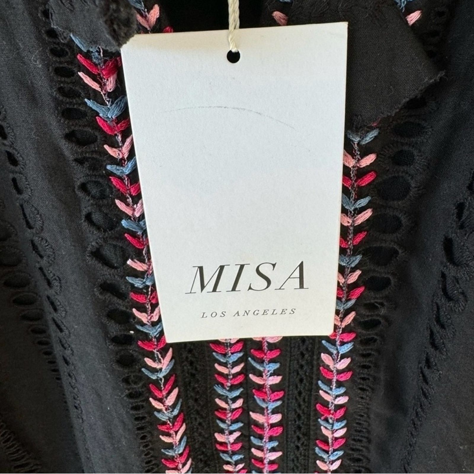 MISA Los Angeles NWT Misa Los Angeles $396 Black Ruffled Mini Dress Size XS Size XS / US 0-2 / IT 36-38 - 6 Thumbnail