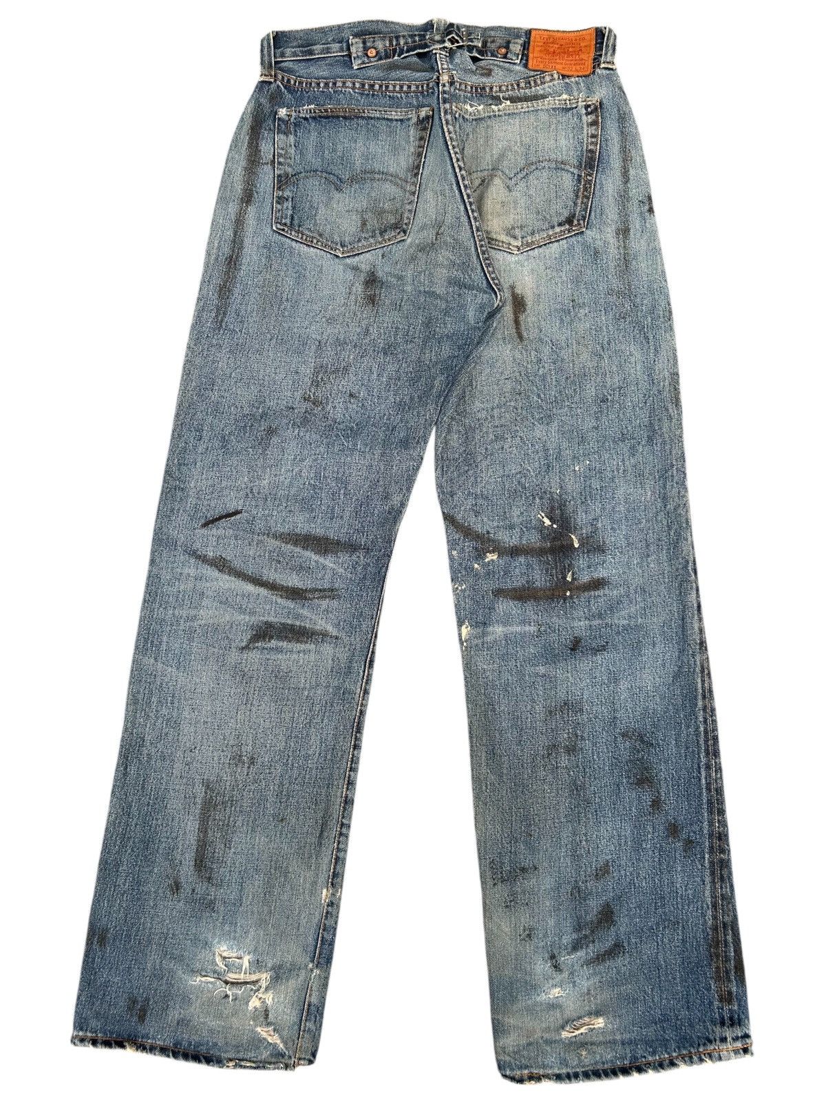 Vintage Levis big E Selvedge Buckle Back Dirty Denim Jeans☠️