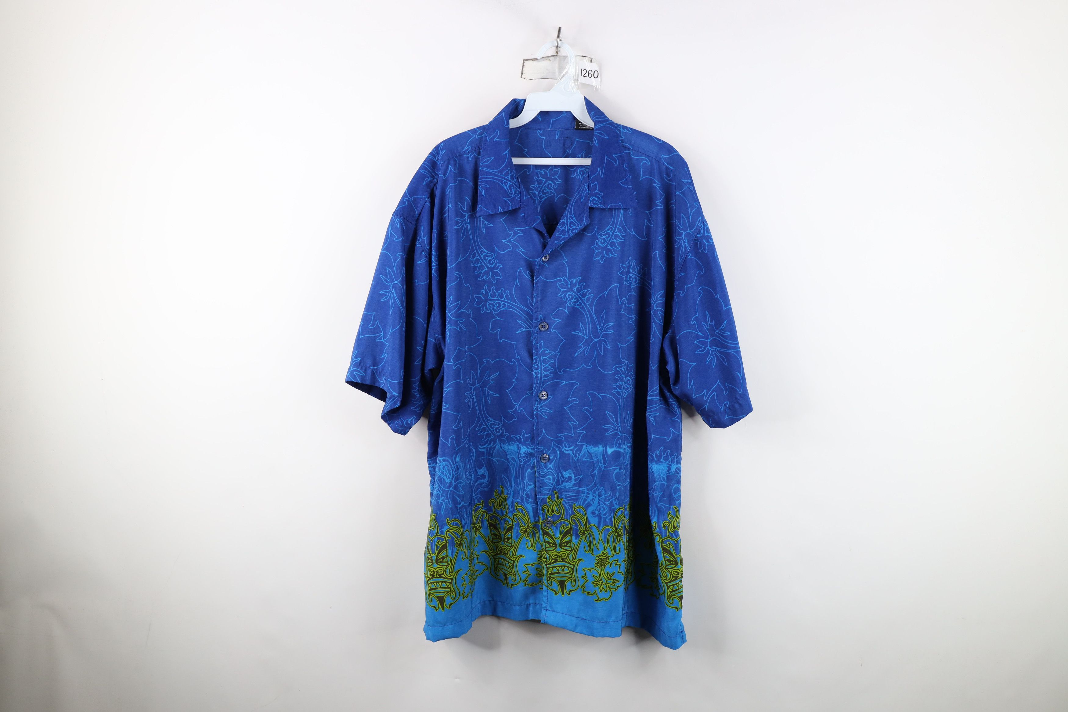 Vintage Vintage 90s Y2K Streetwear Fire Flames Hawaiian Button Shirt Size US XL / EU 56 / 4 - 1 Thumbnail