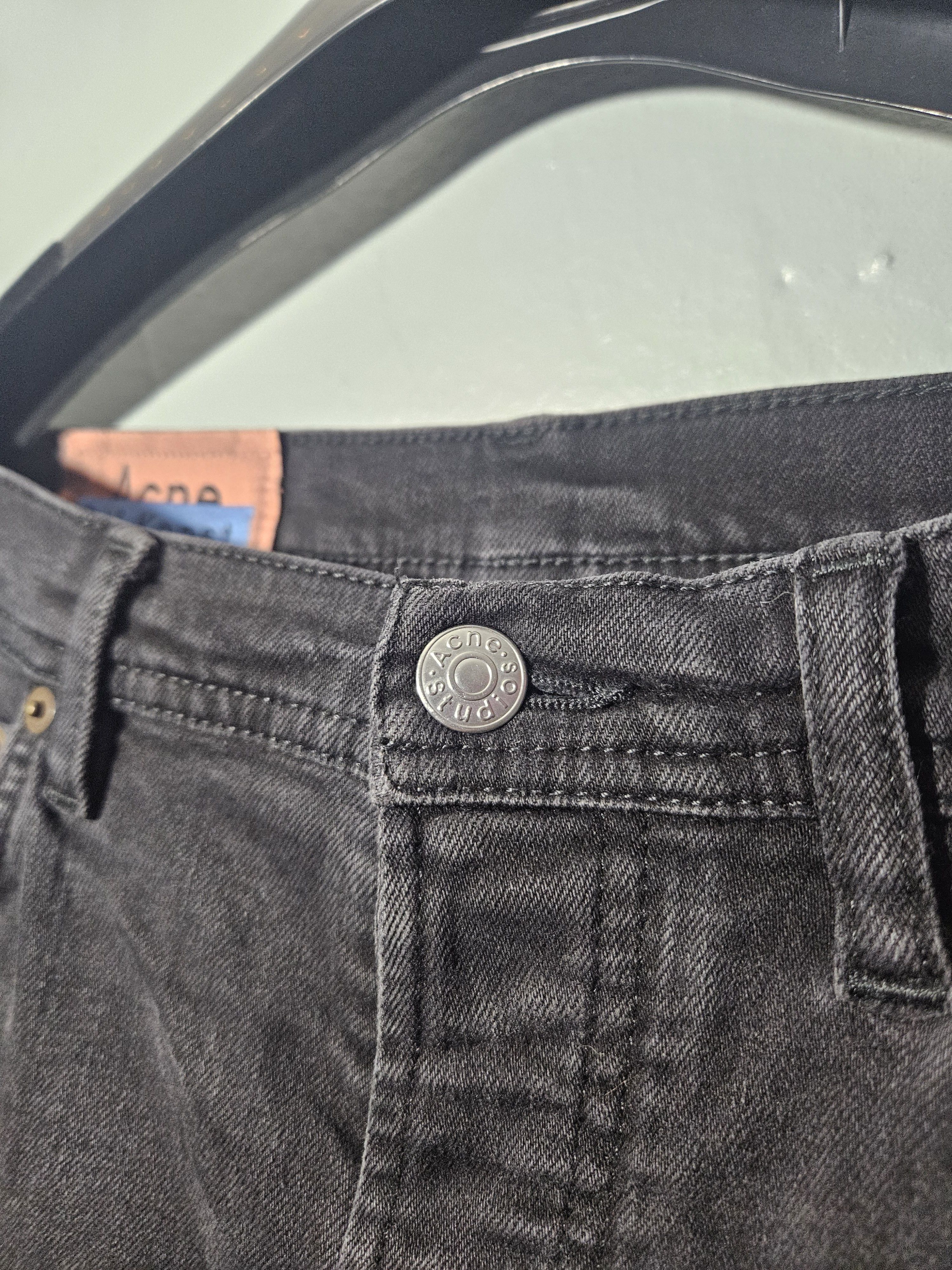 Acne Studios Blå Konst River Used Blk Back Patch Denim Jeans Size US 31 - 3 Thumbnail
